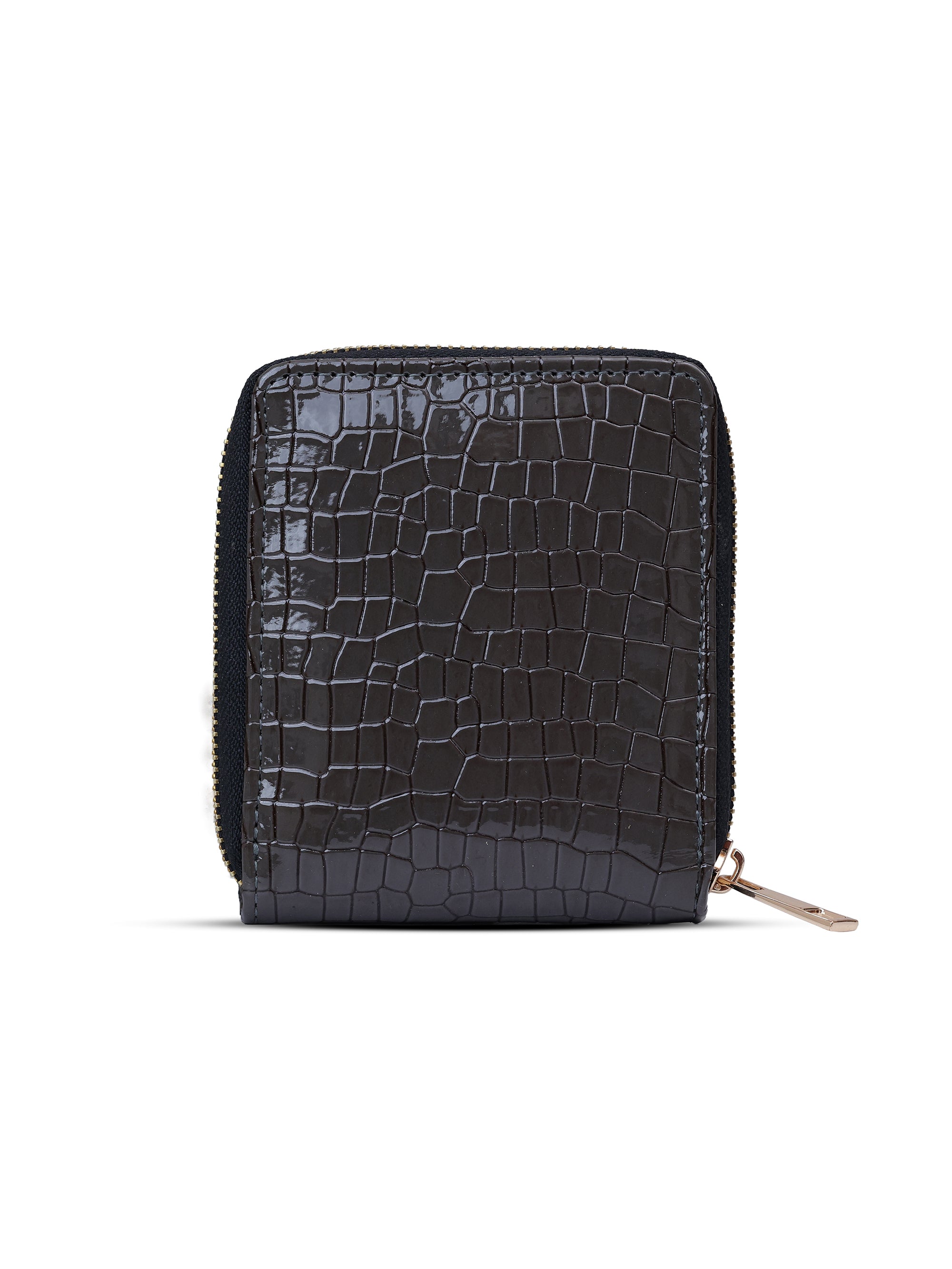 Women Abstract Textured PU Two Fold Wallet