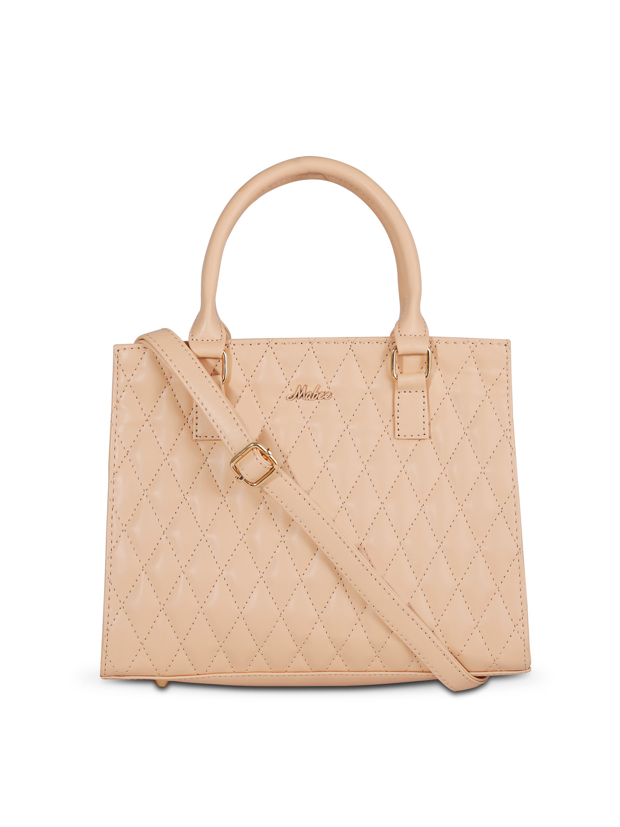 Cream Structured Handheld Bag
