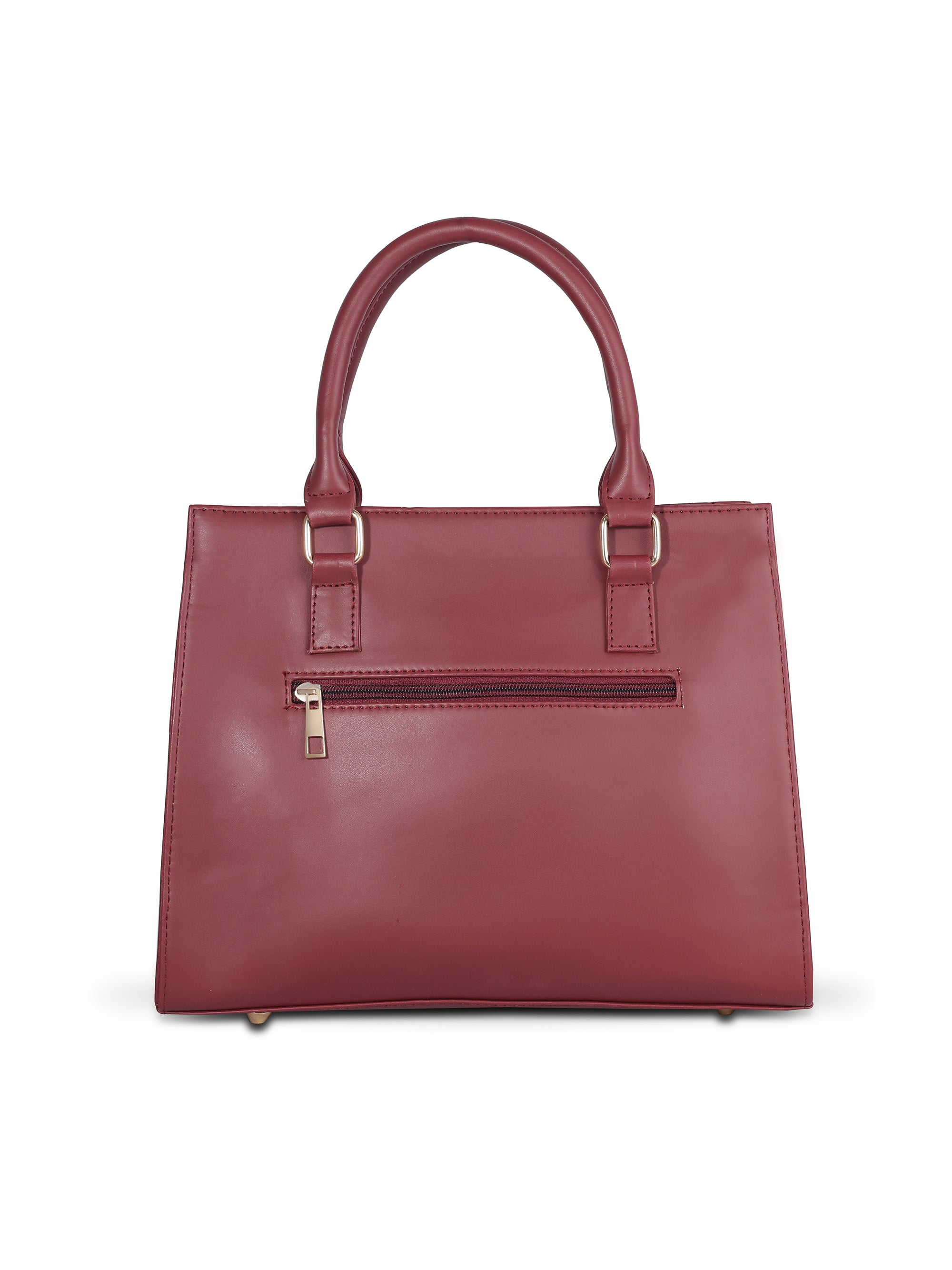 Crimson Structured Handheld Bag