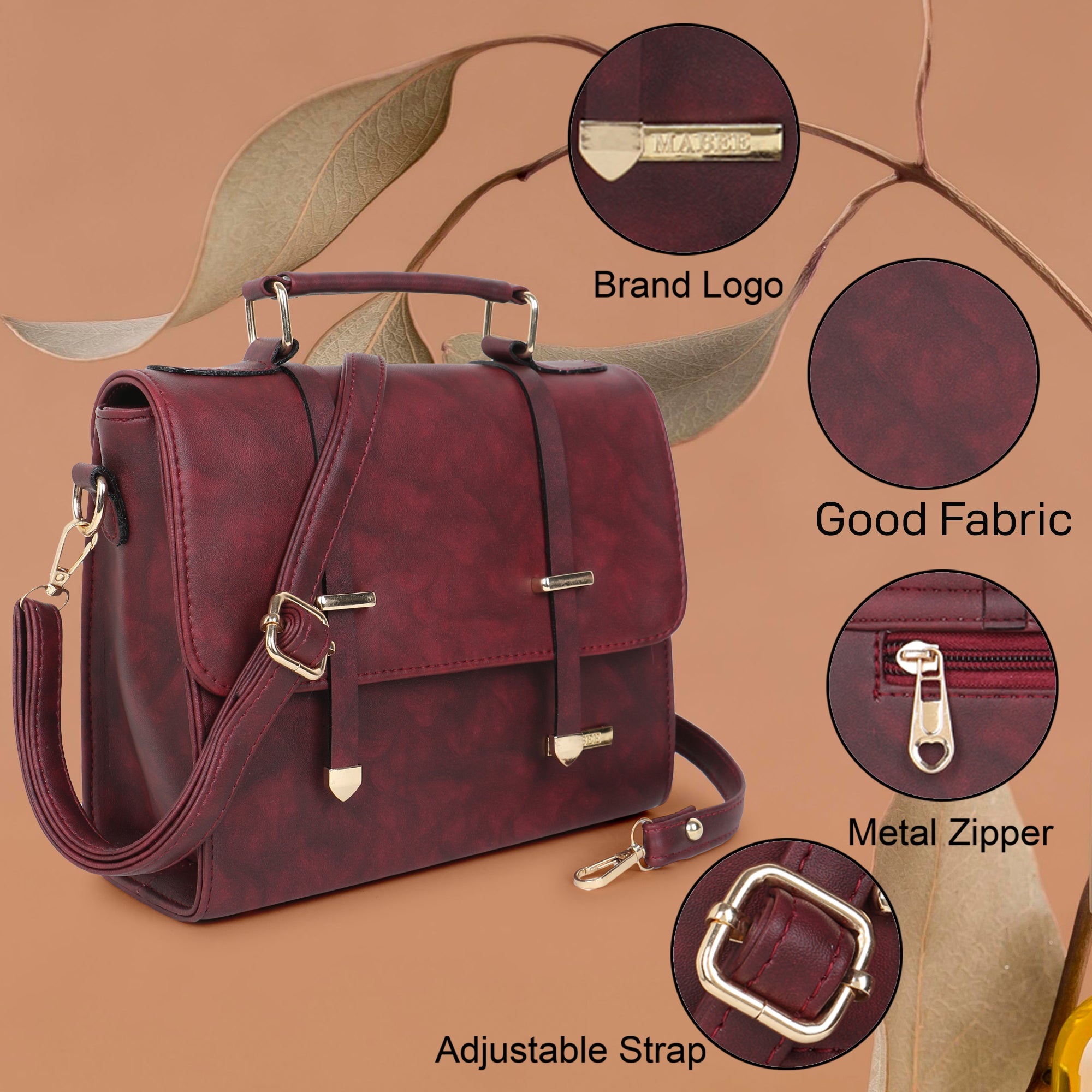 Red Solid Satchel