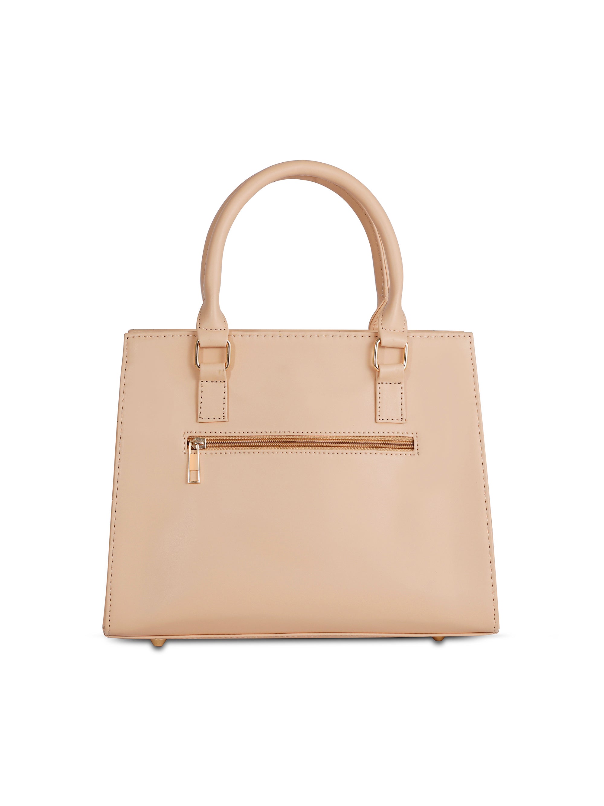 Cream Structured Handheld Bag