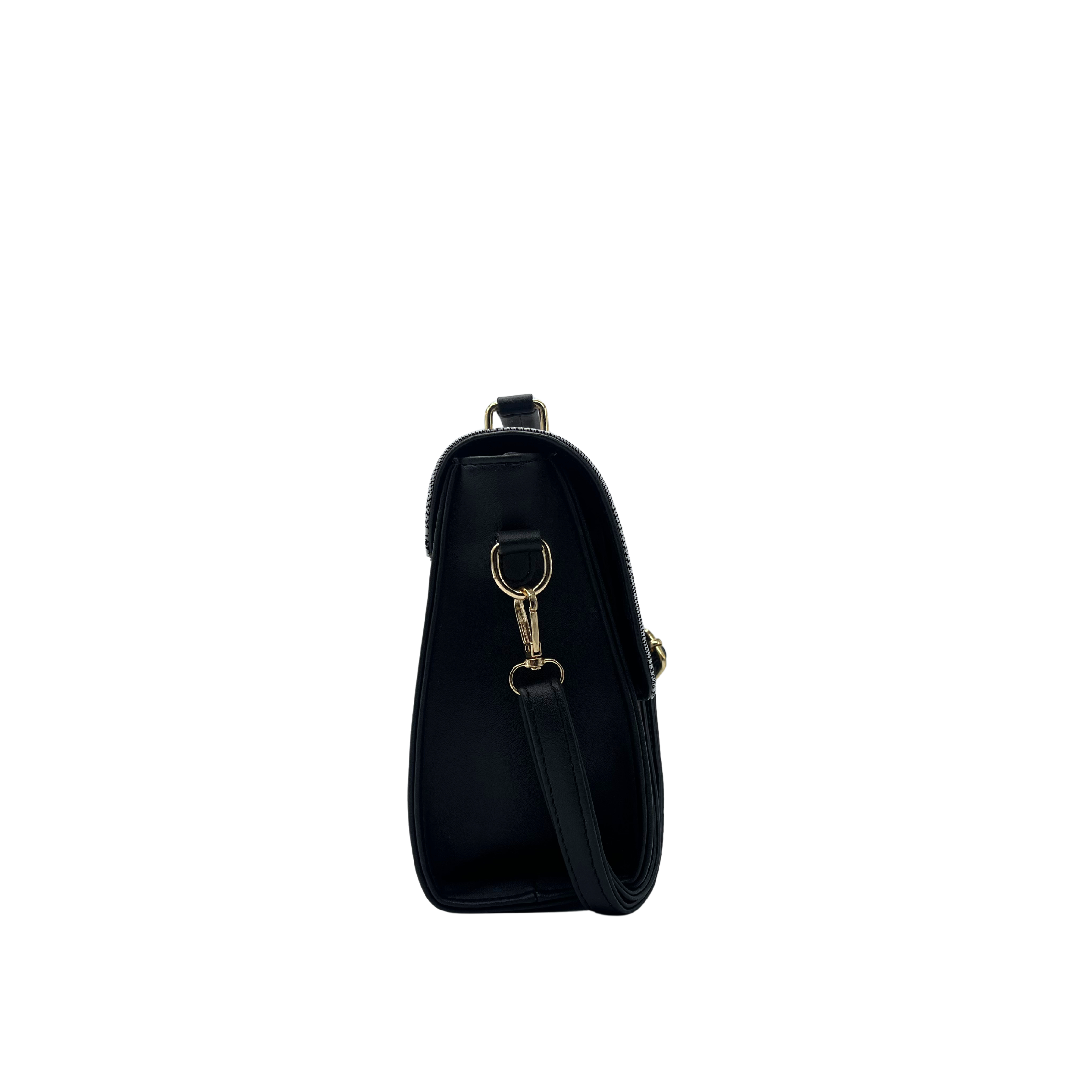 Black Checked Sling Bag