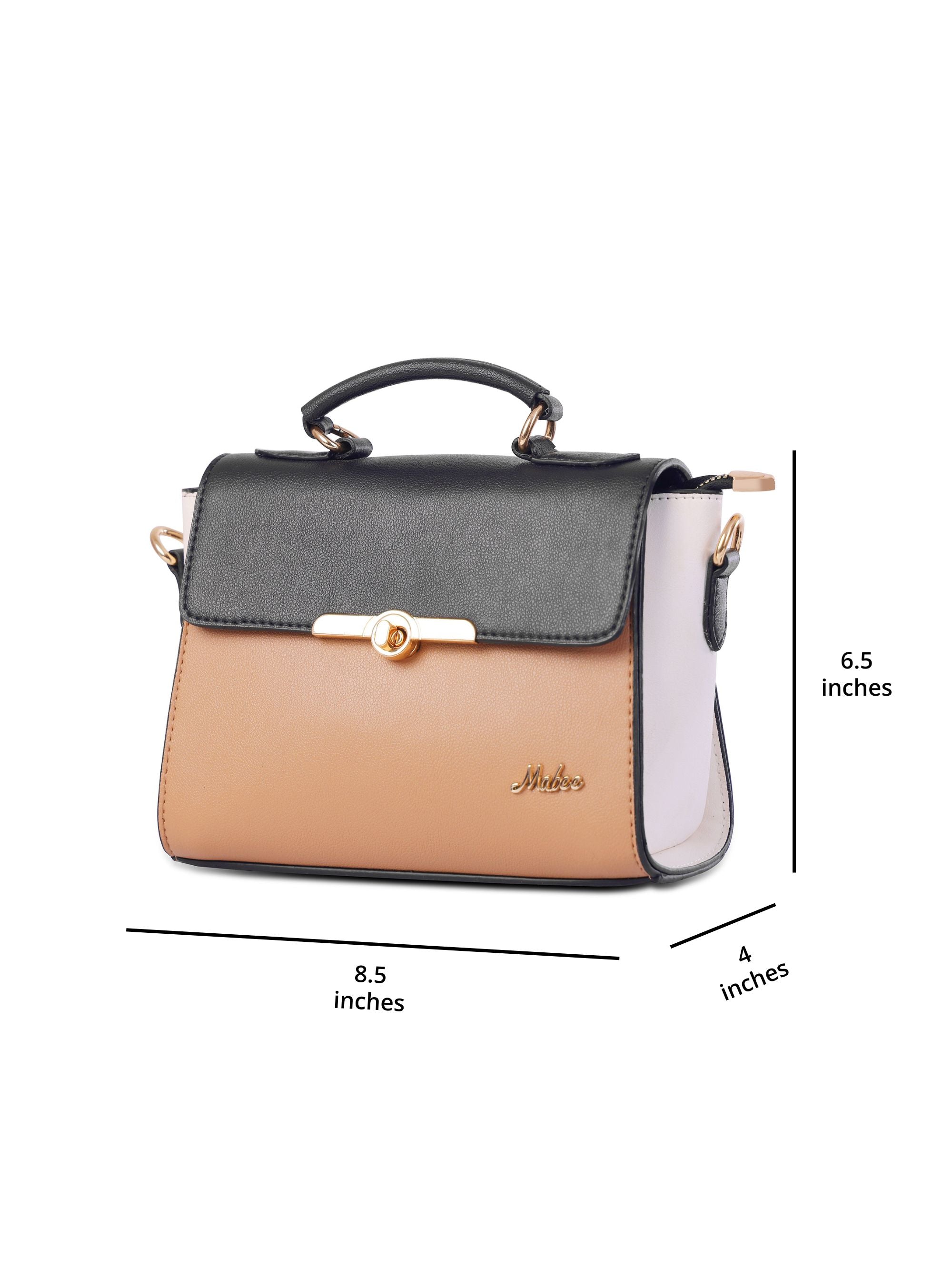 Beige Trilight Satchel