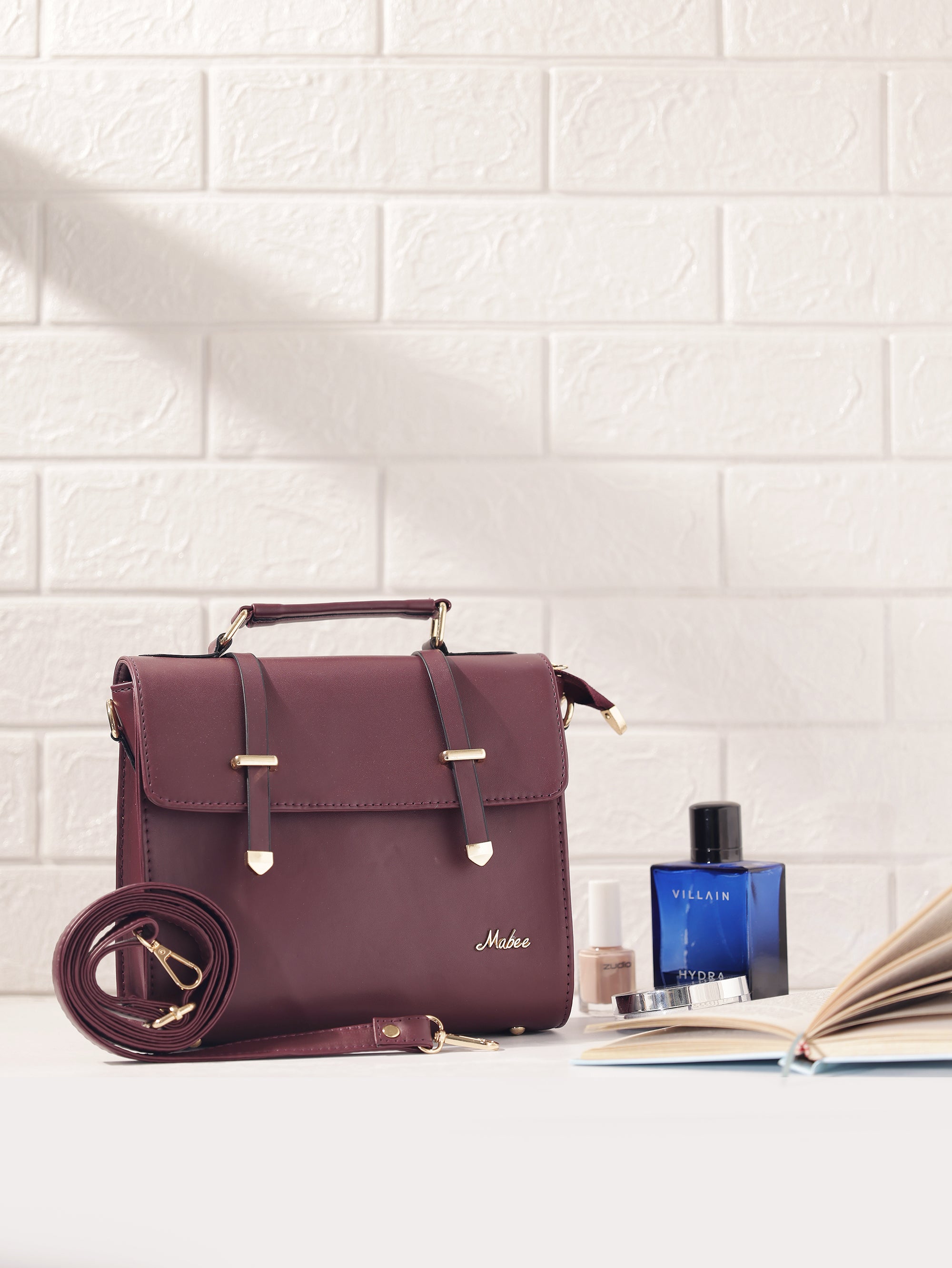 Berry Solid Satchel