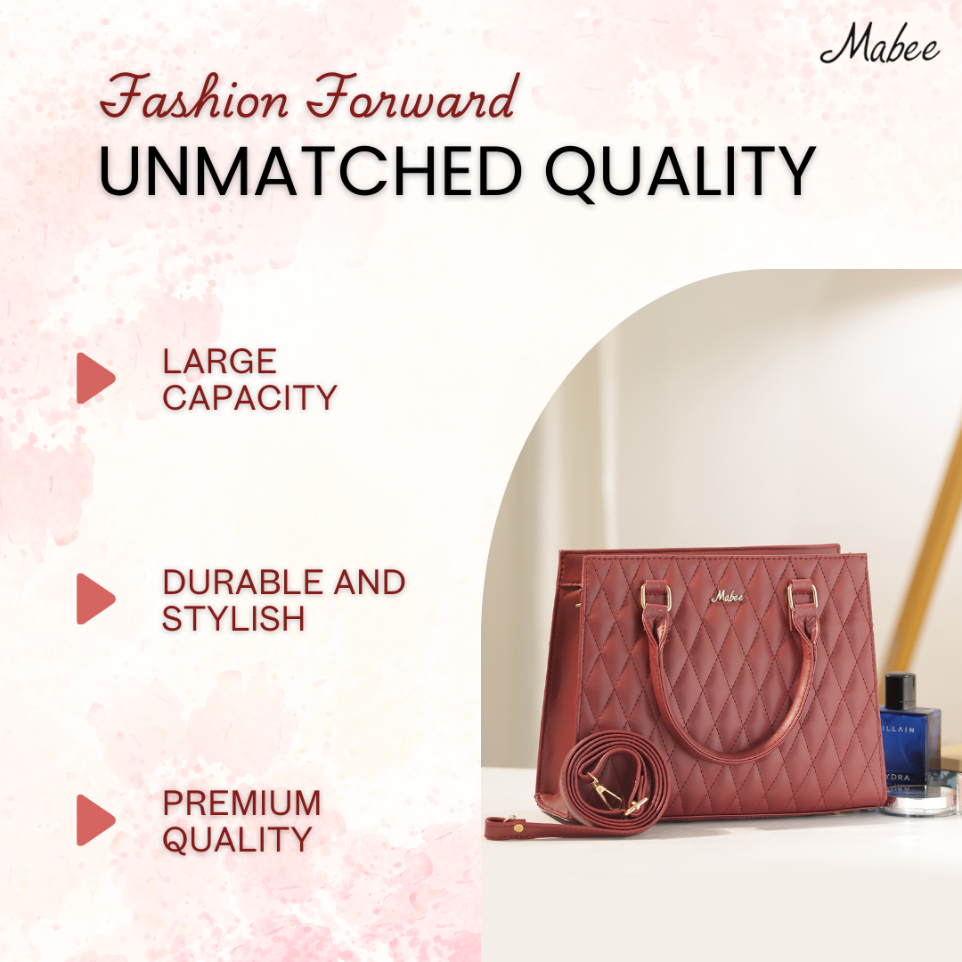 Crimson Structured Handheld Bag