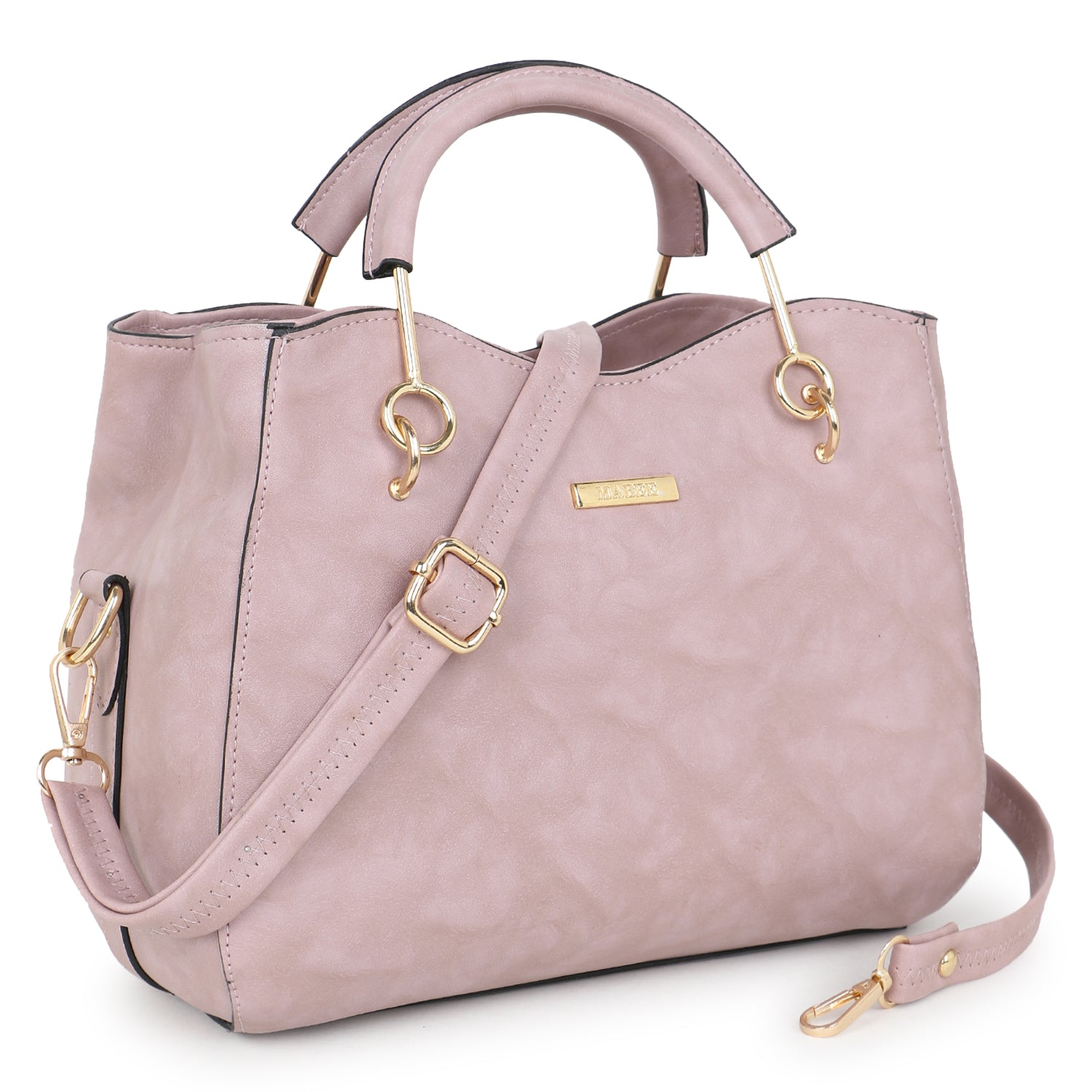 Blush Pink Structured Handheld Bag