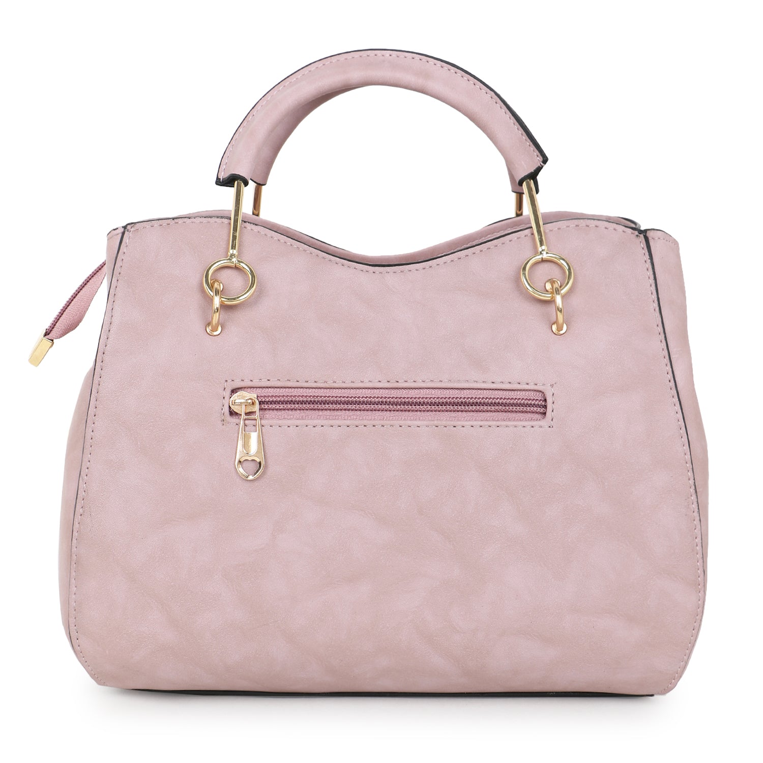 Blush Pink Structured Handheld Bag