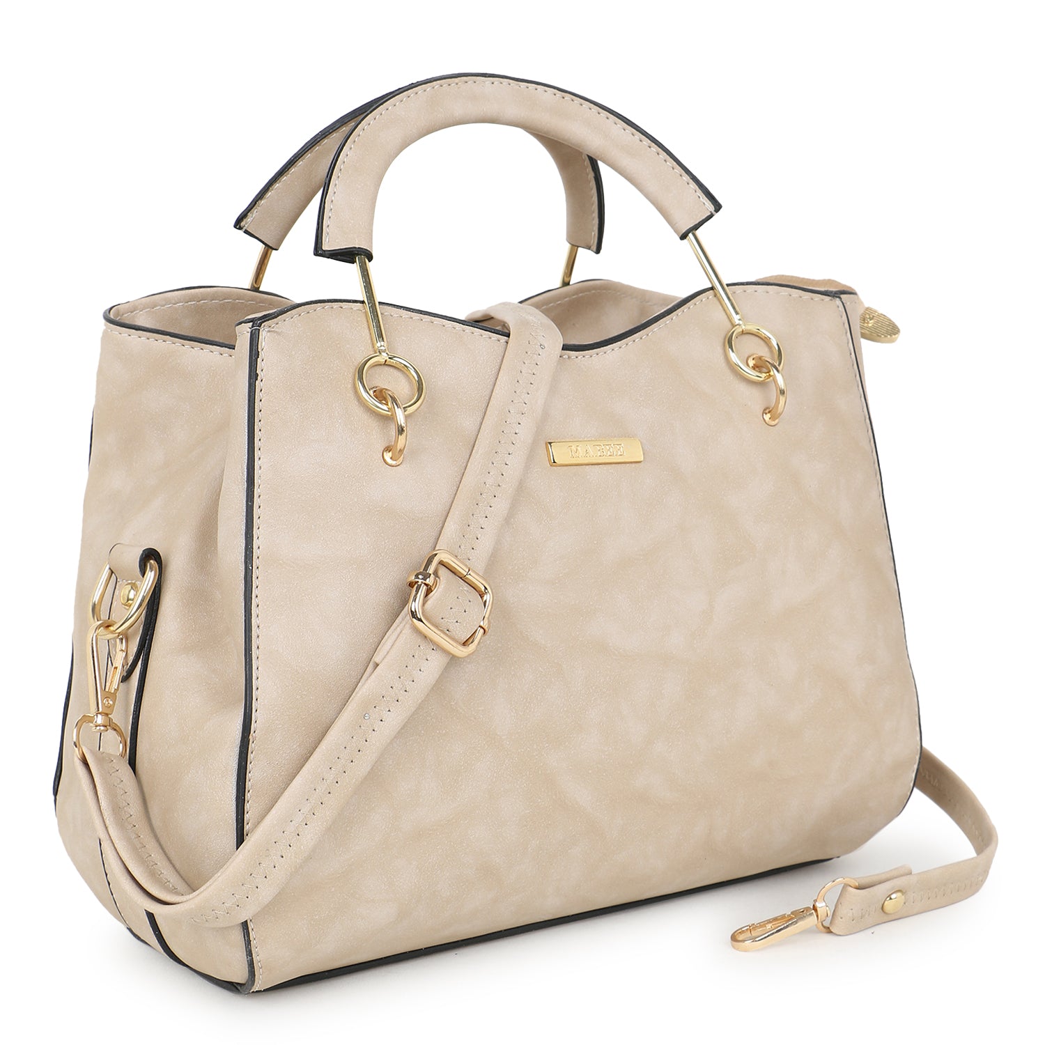 Cream Structured Handheld Bag
