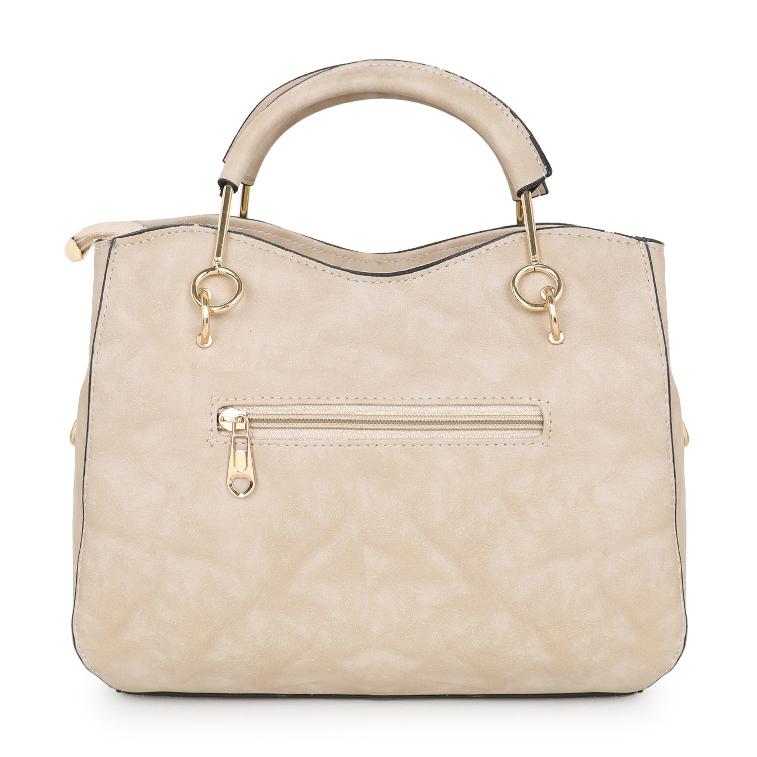 Cream Structured Handheld Bag