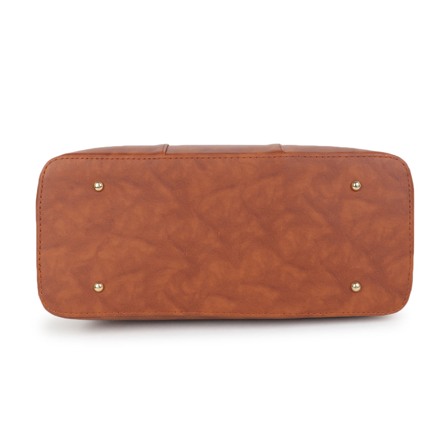 Tan Brown Textured Handheld Bag