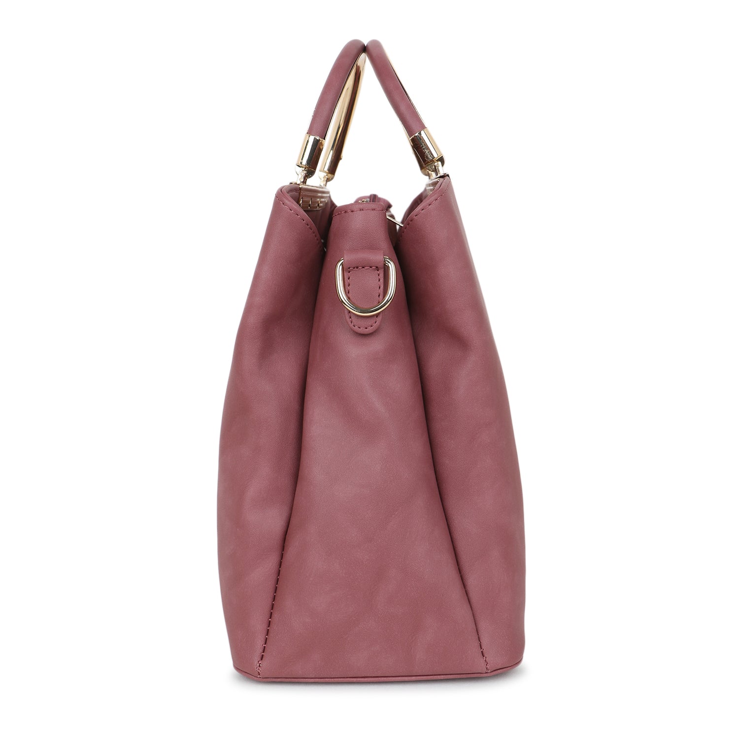 Pink Textured Handheld Bag