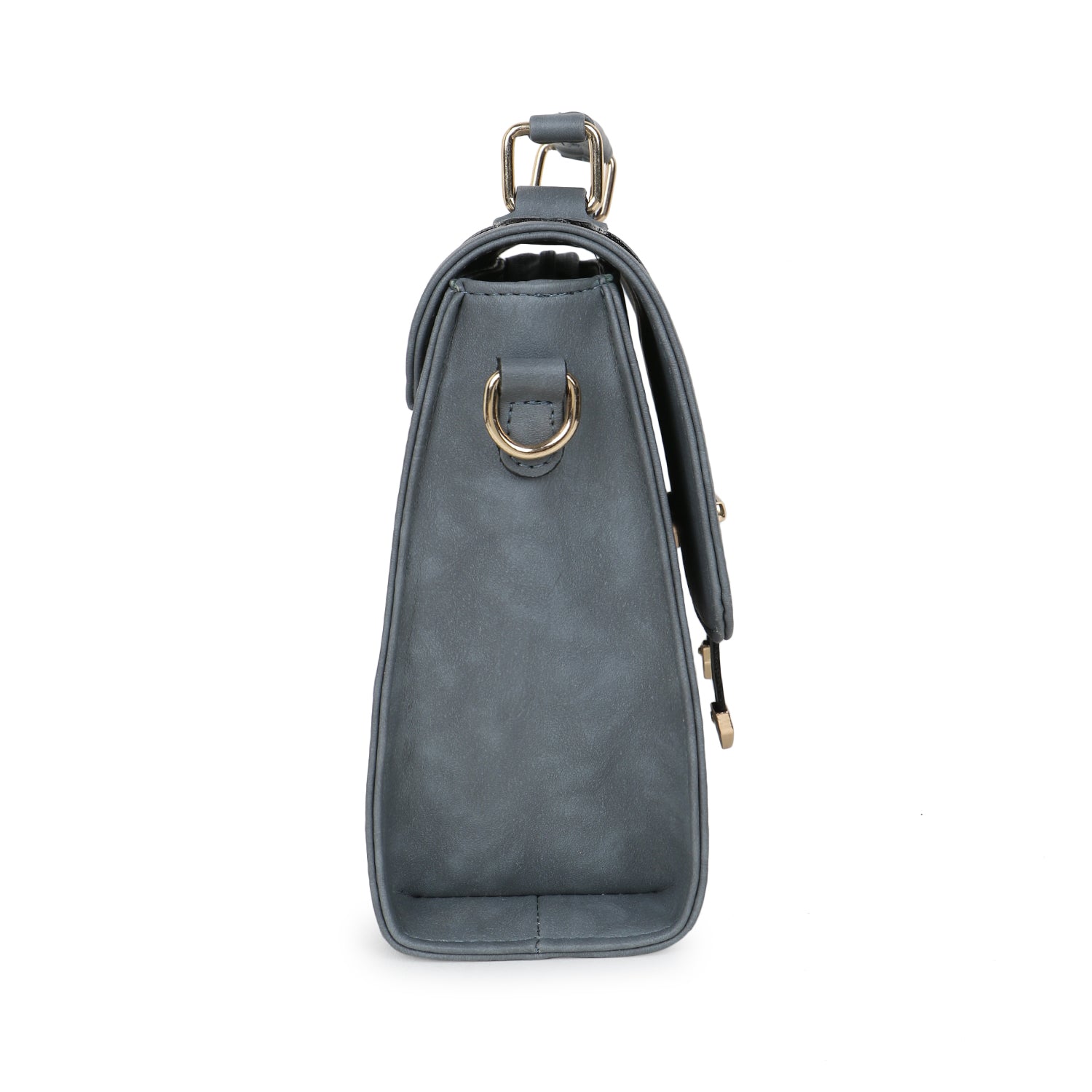Grey Solid Satchel