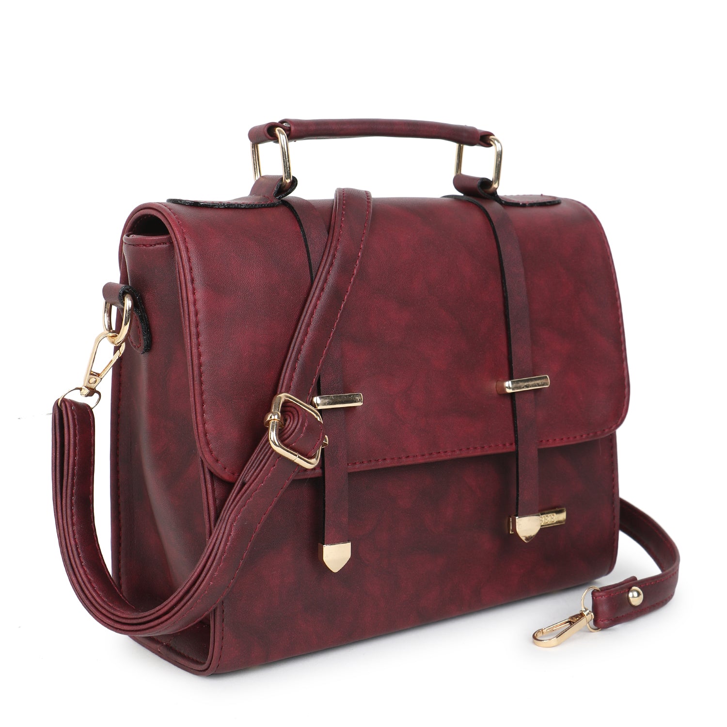 Red Solid Satchel