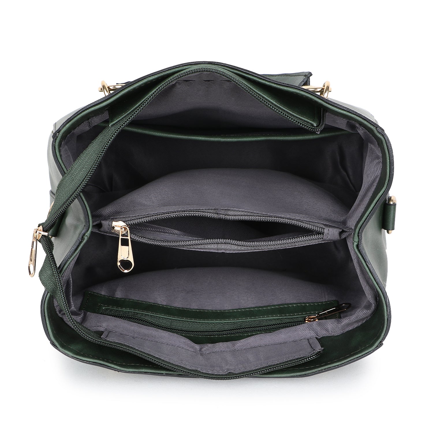 Olive Green Structured Handheld Bag