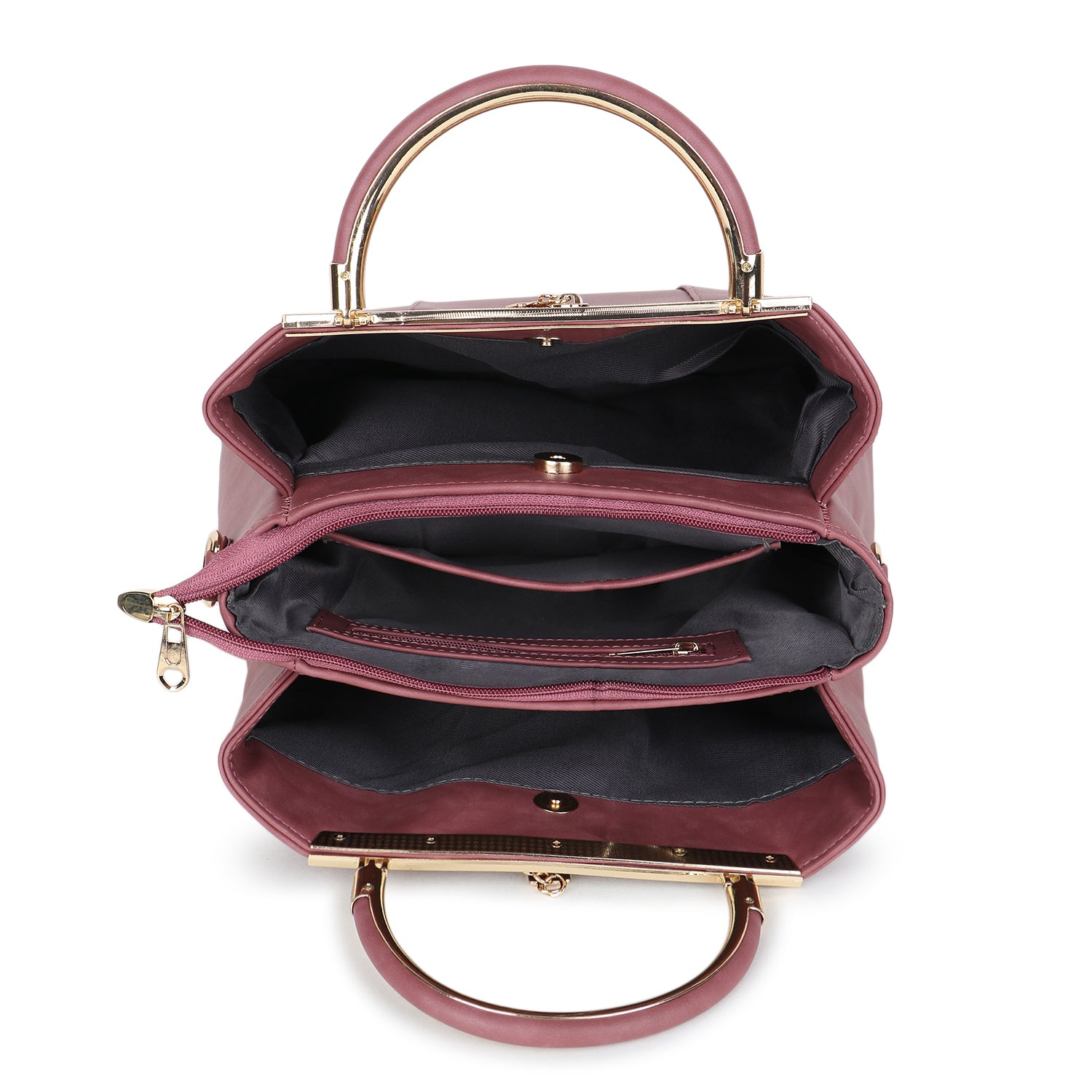 Pink Textured Handheld Bag