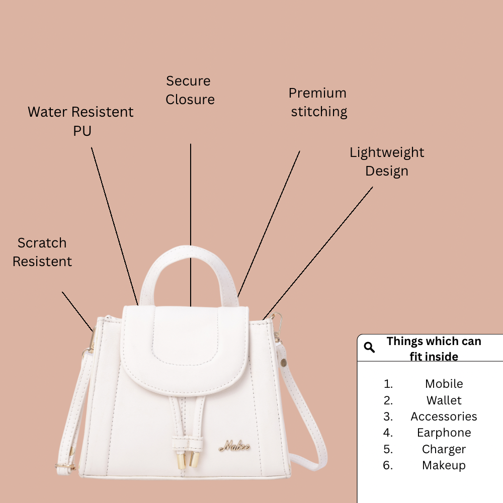 White Half Moon Sling