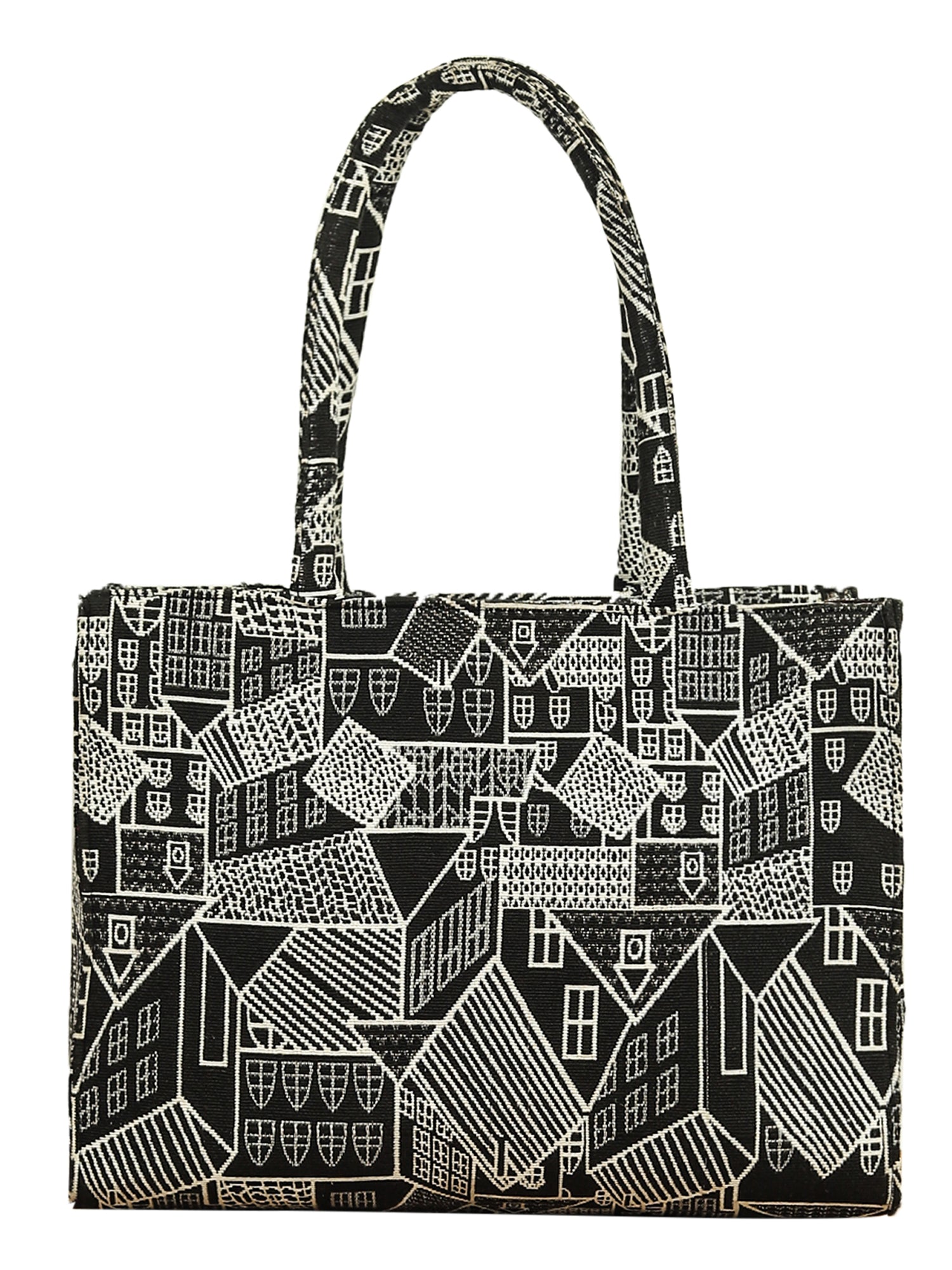 Women Geometric Printed Swagger Tote Bag