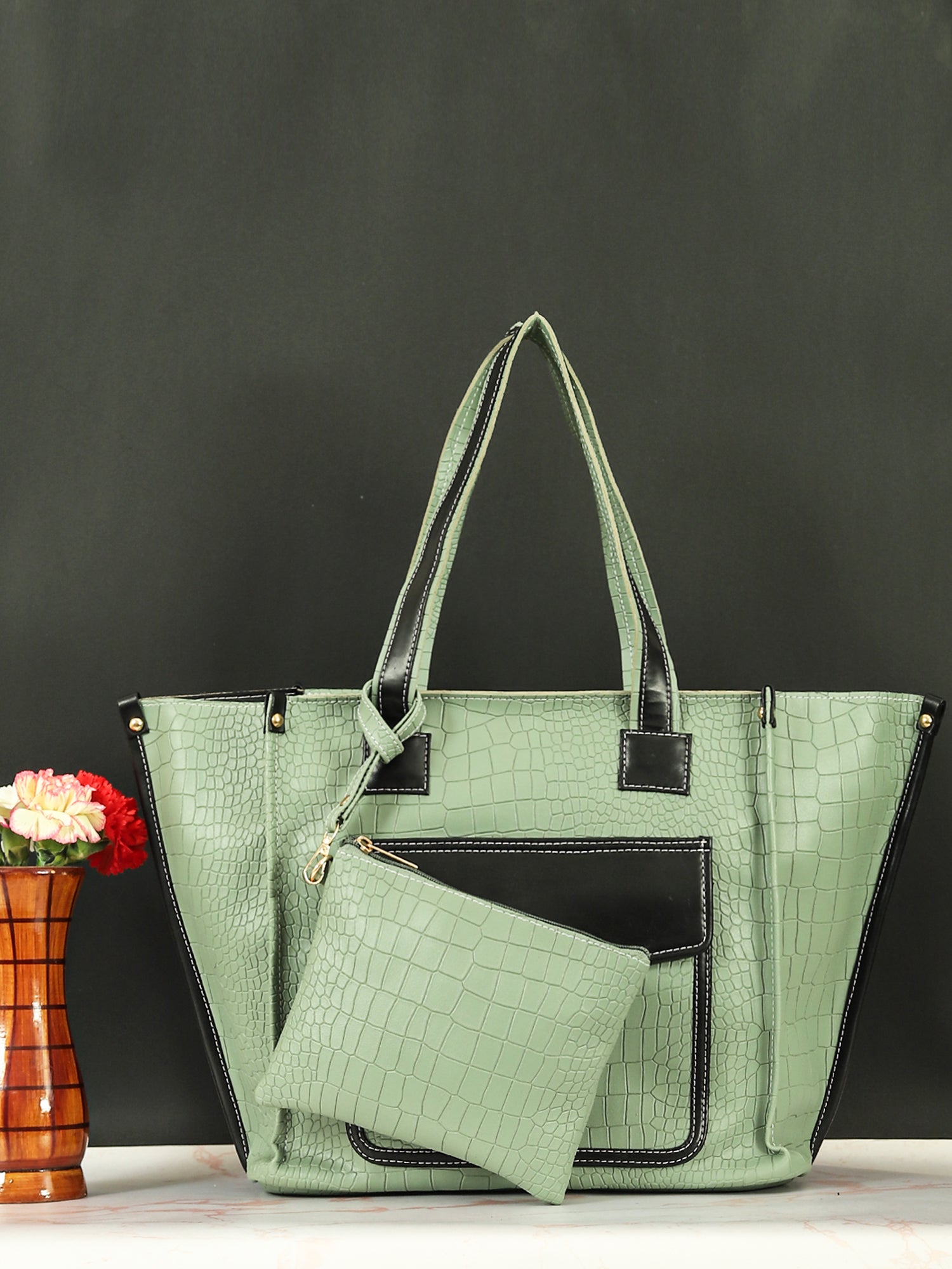 Bucket Tote Bag (Green)