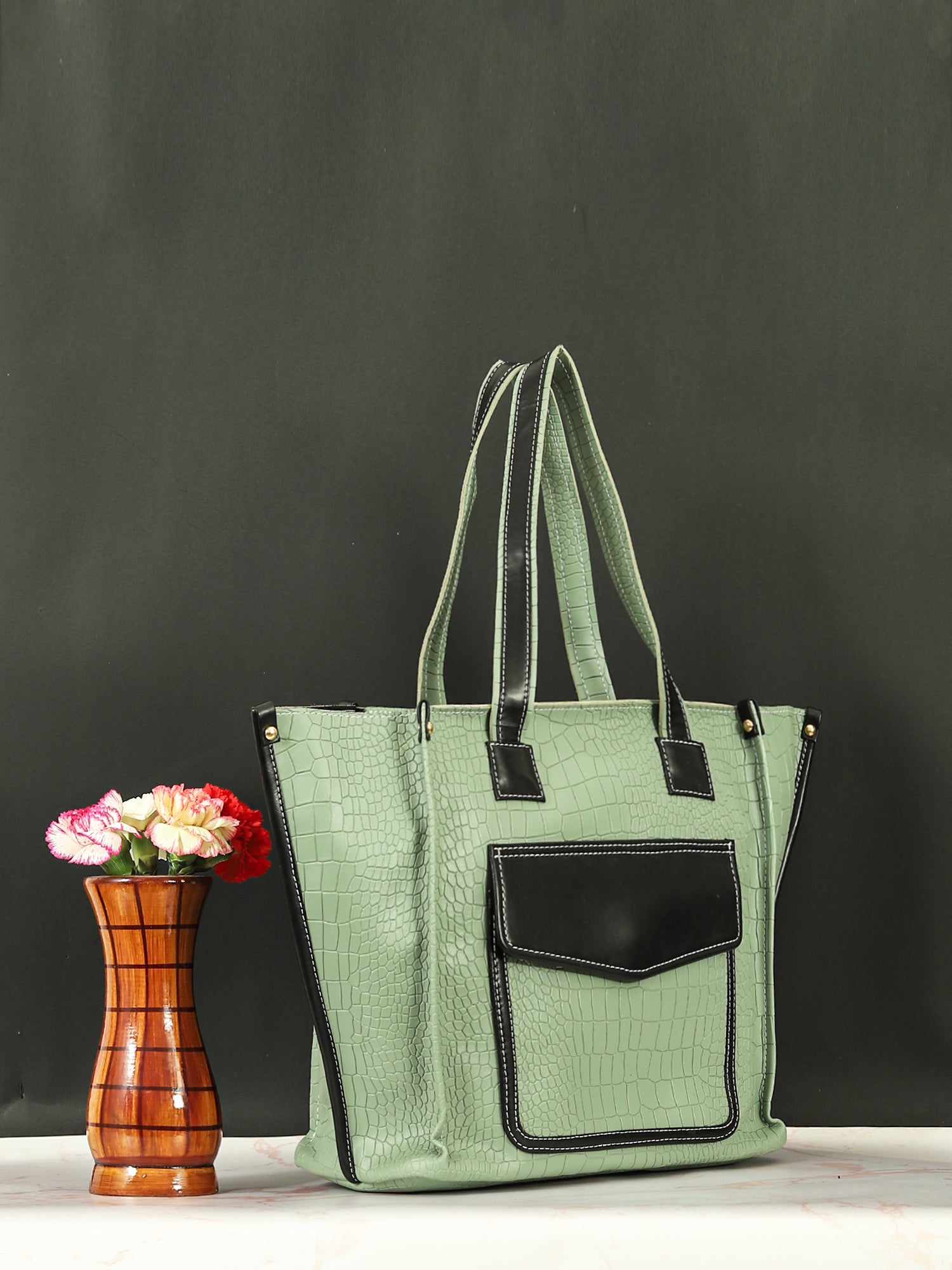 Bucket Tote Bag (Green)