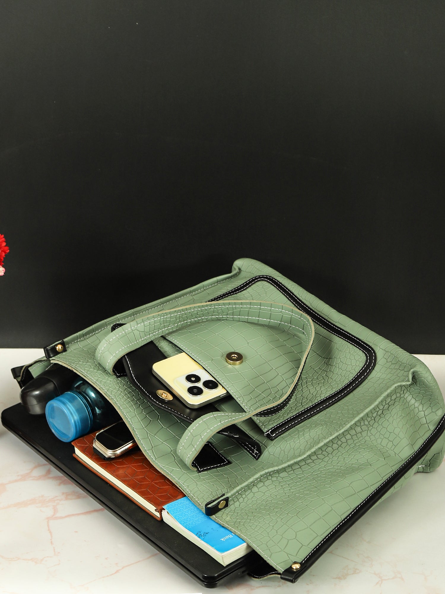 Bucket Tote Bag (Green)