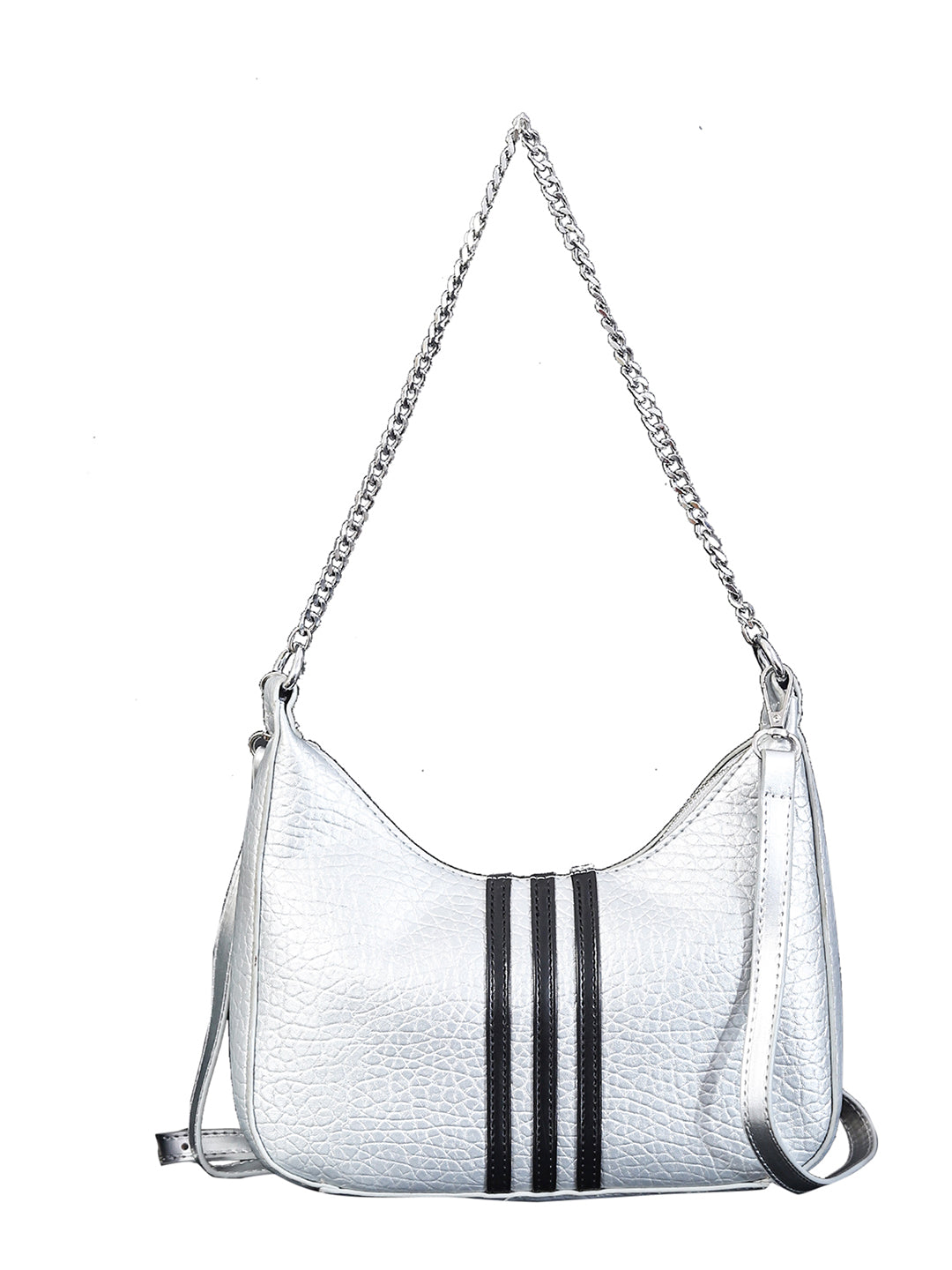 PU Half Moon Sling Bag ( White)