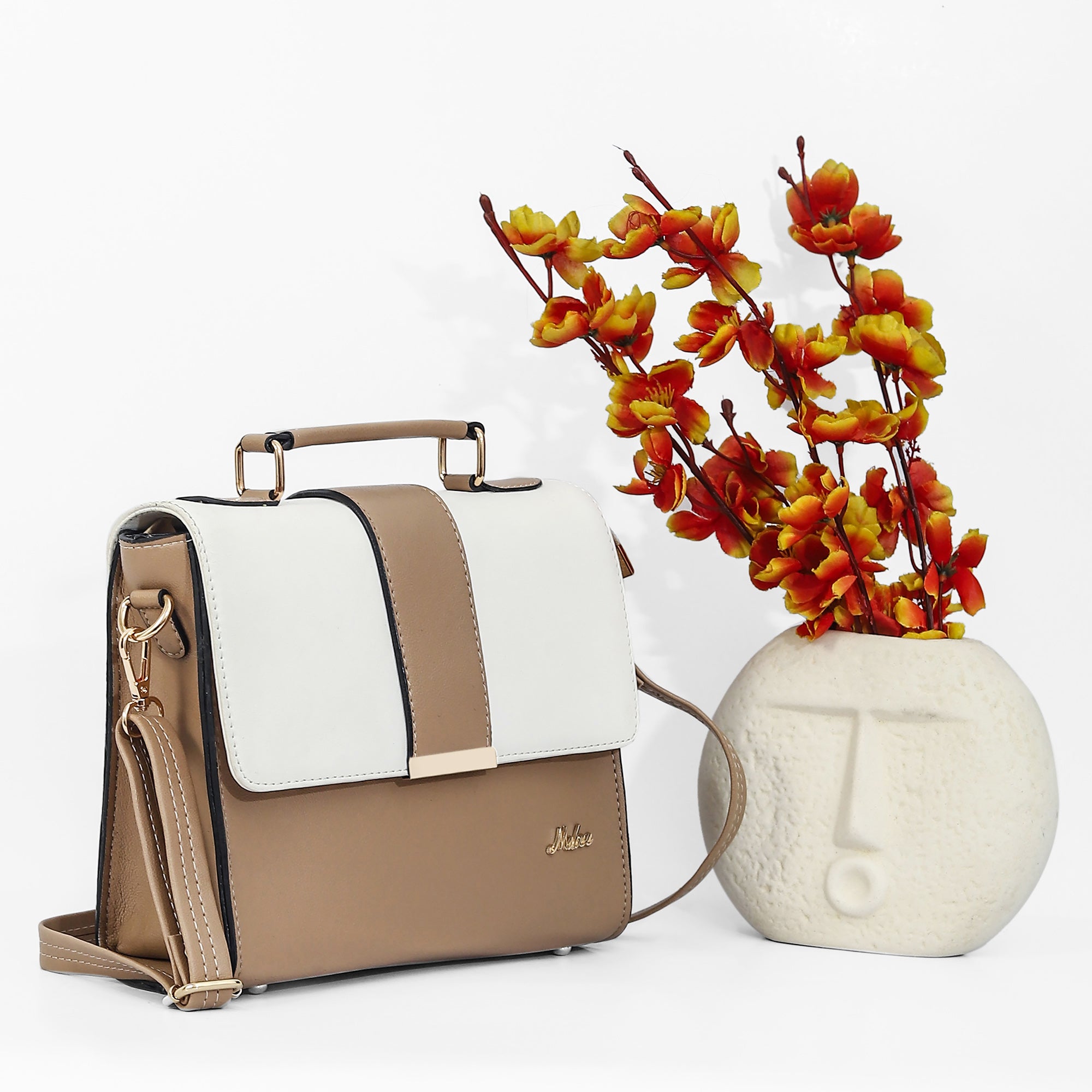 Mid Belt Sling Bag (Beige)