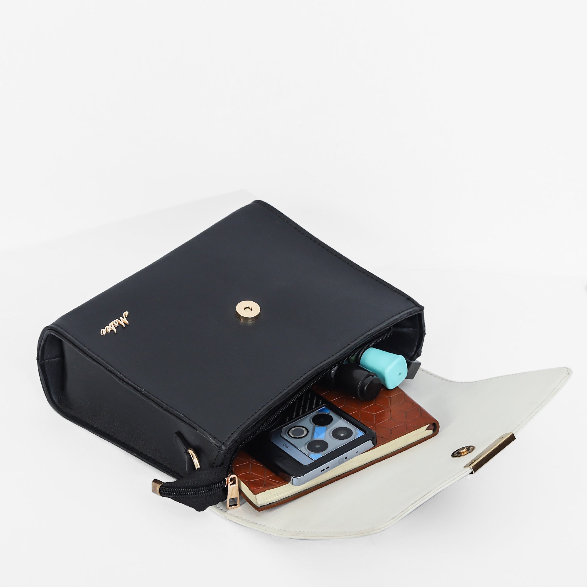 Mid Belt Sling Handbag (Black)