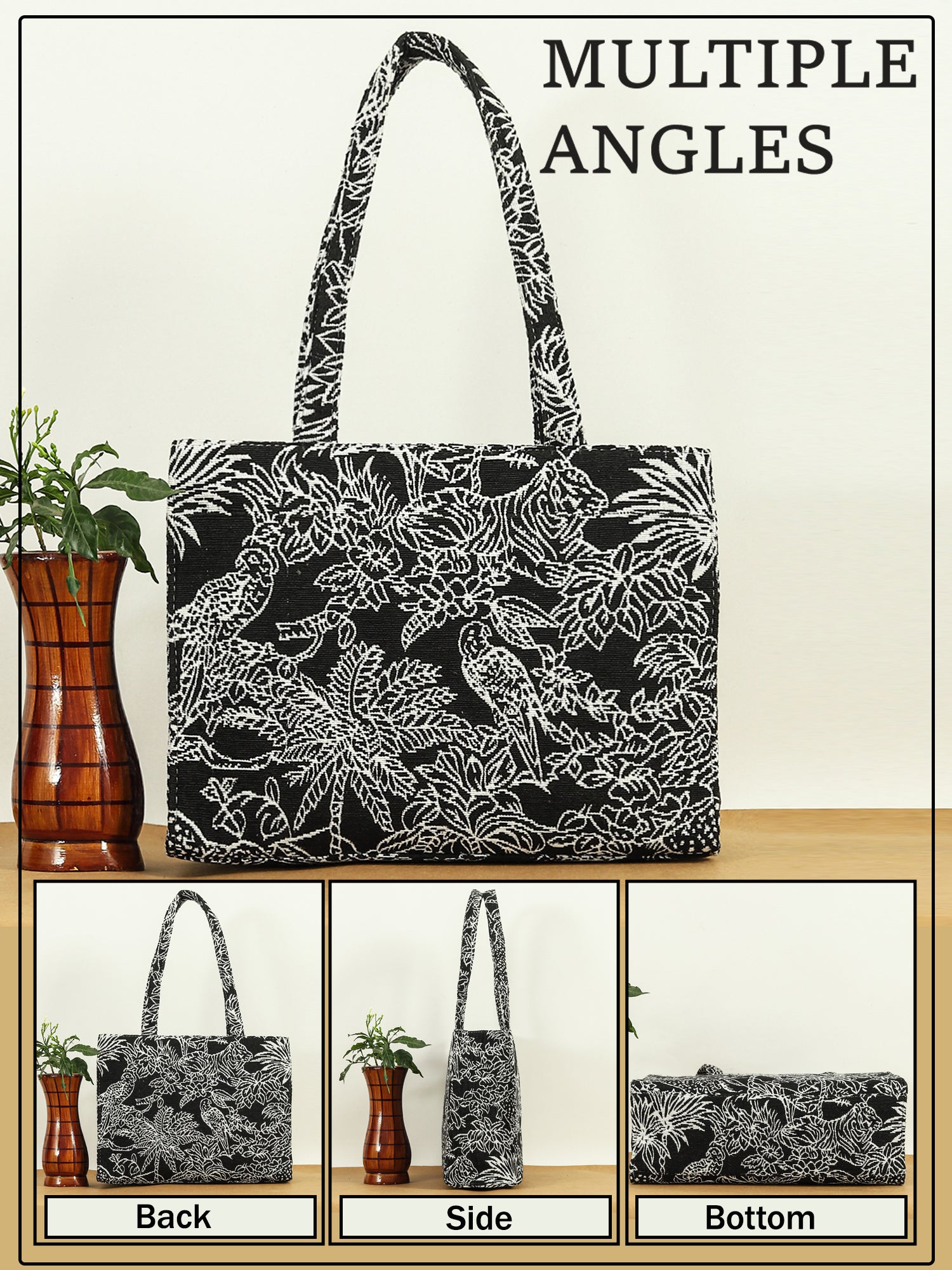 Women Geometric Printed Swagger Tote Bag