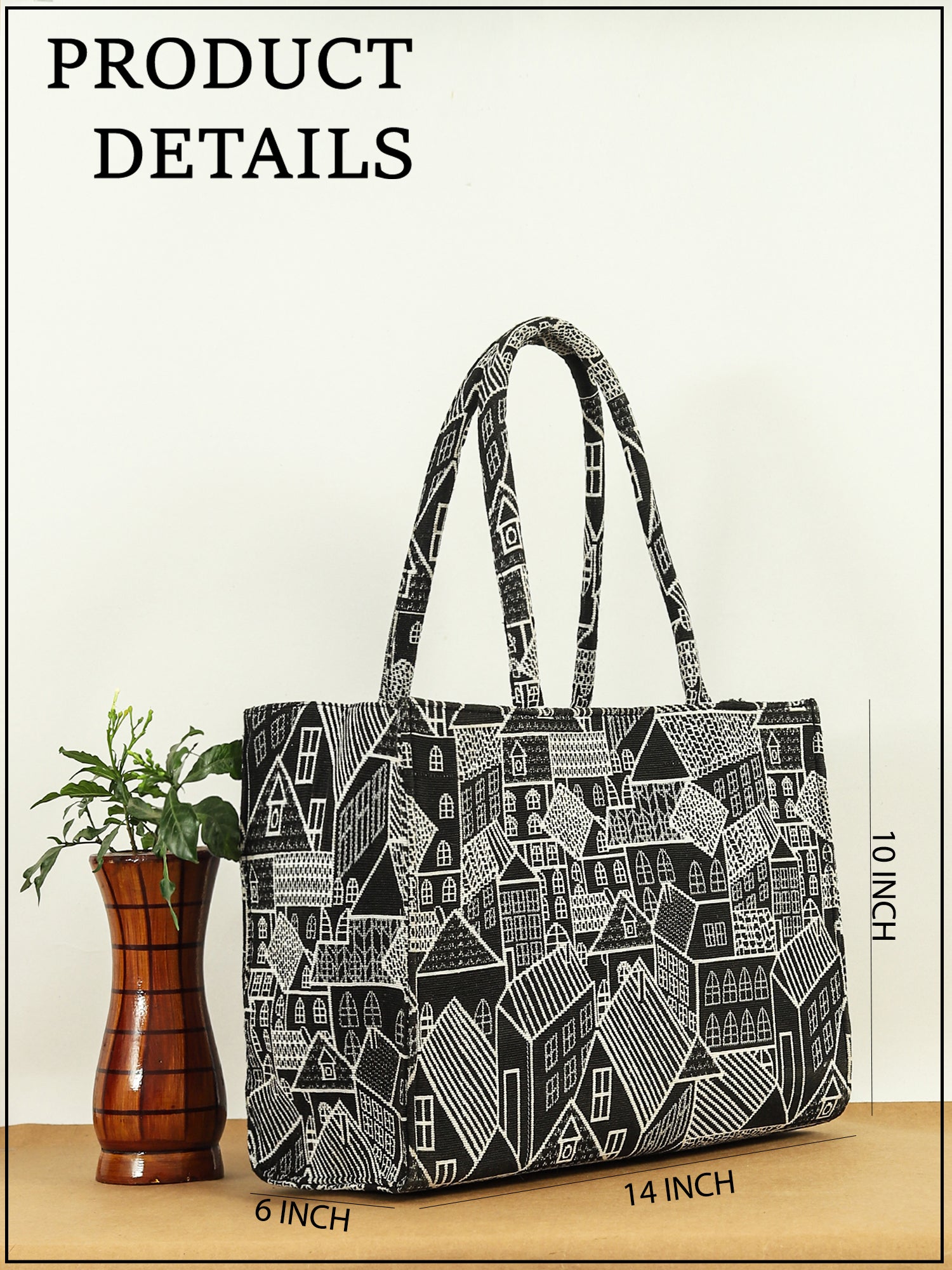Women Geometric Printed Swagger Tote Bag