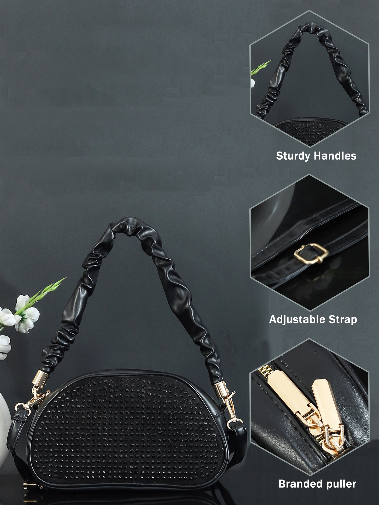 PU Structured Sling Bag