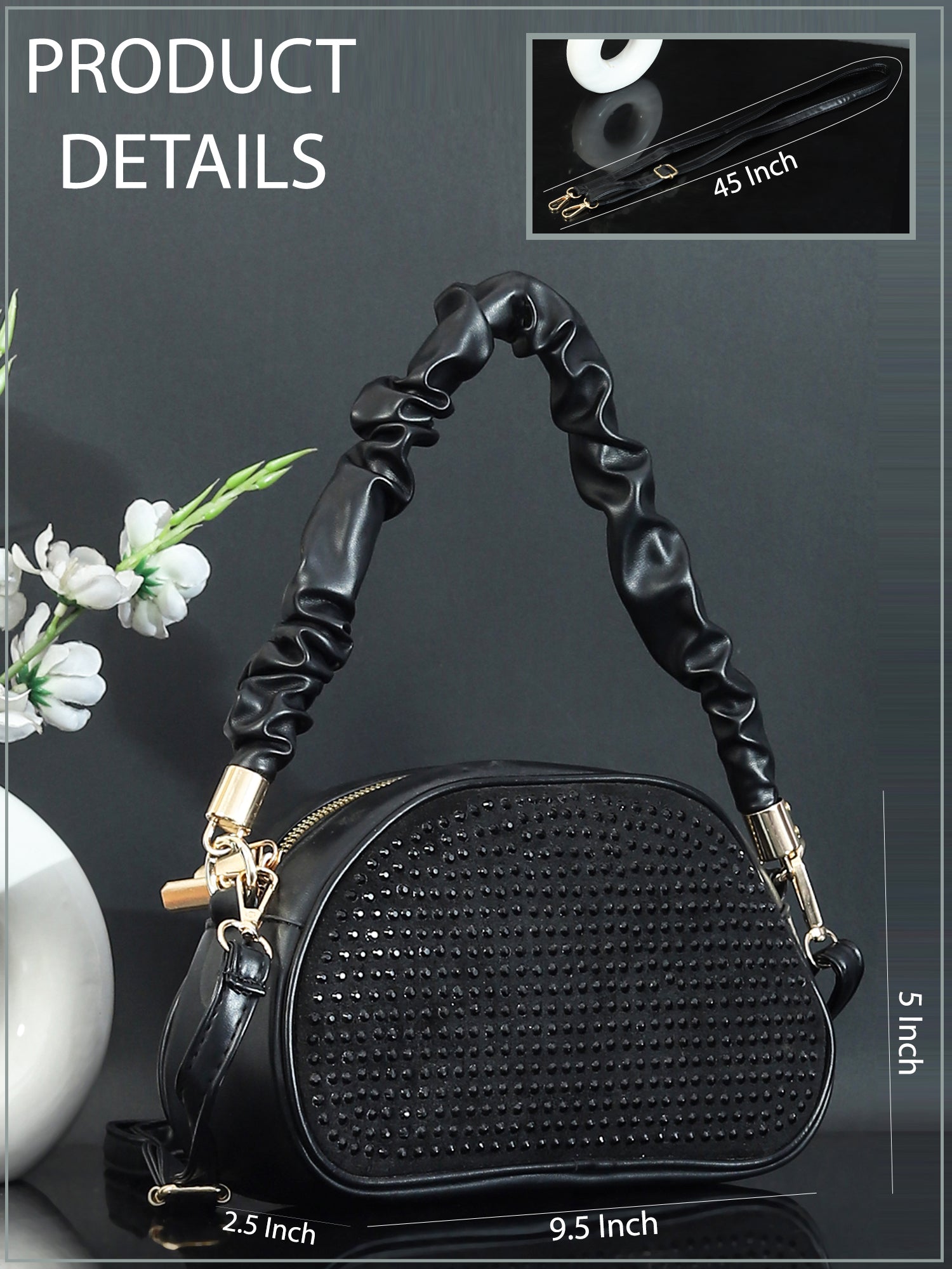 PU Structured Sling Bag