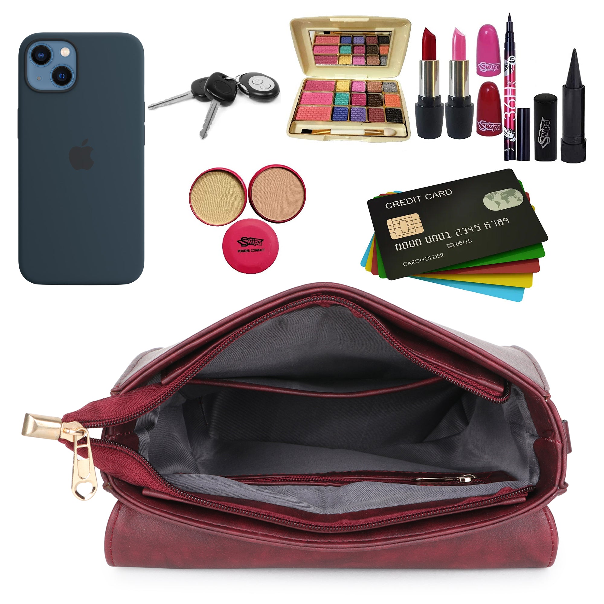 Red Solid Satchel