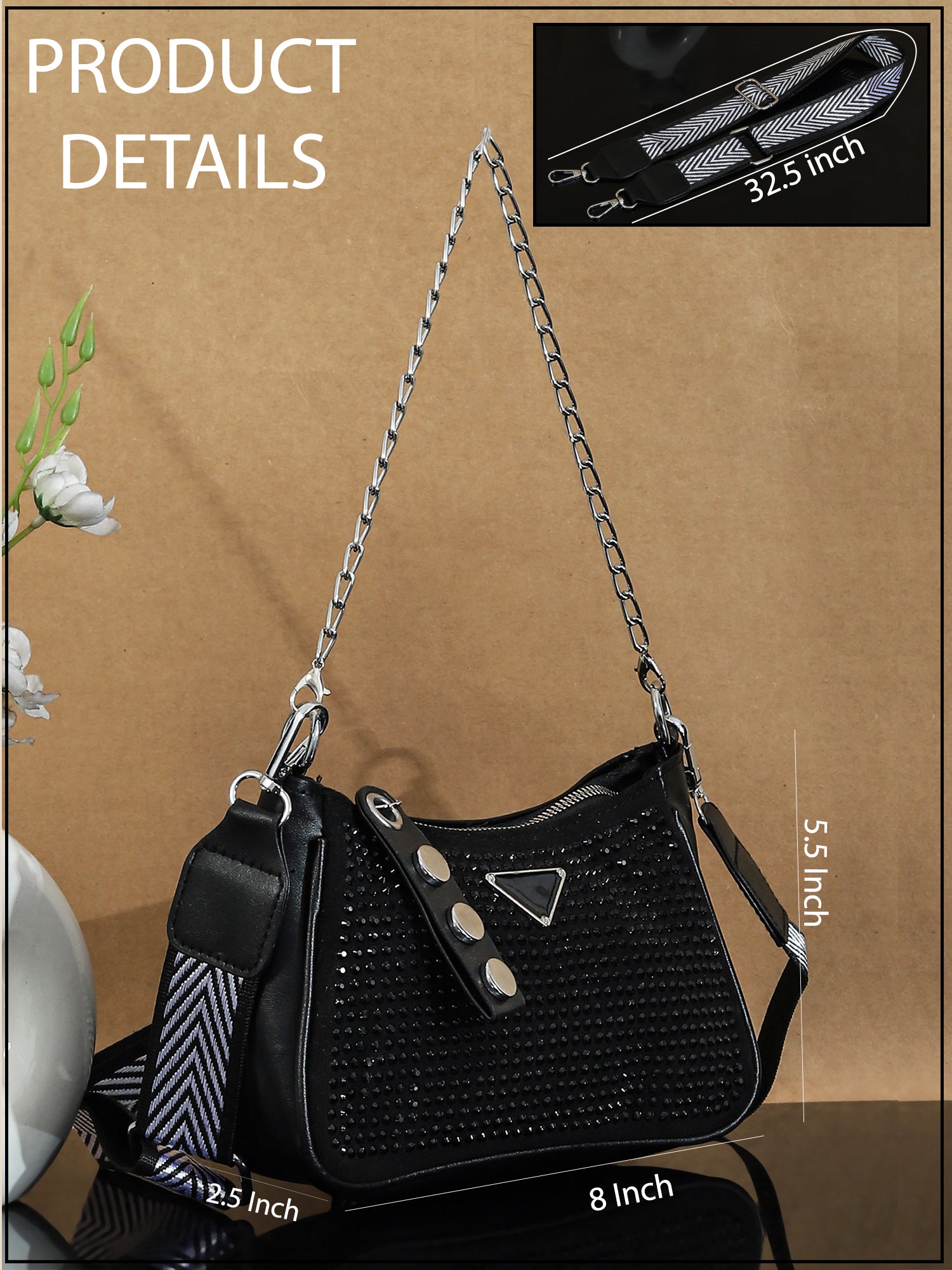 PU Structured Sling Bag