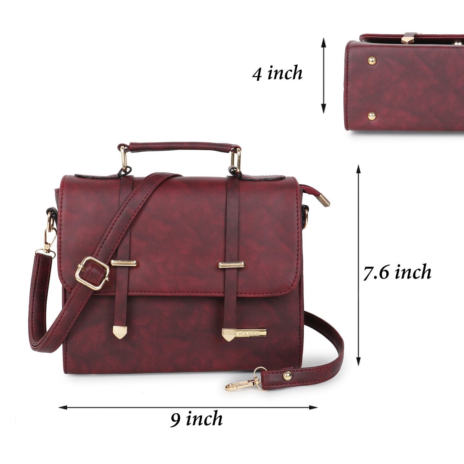 Red Solid Satchel