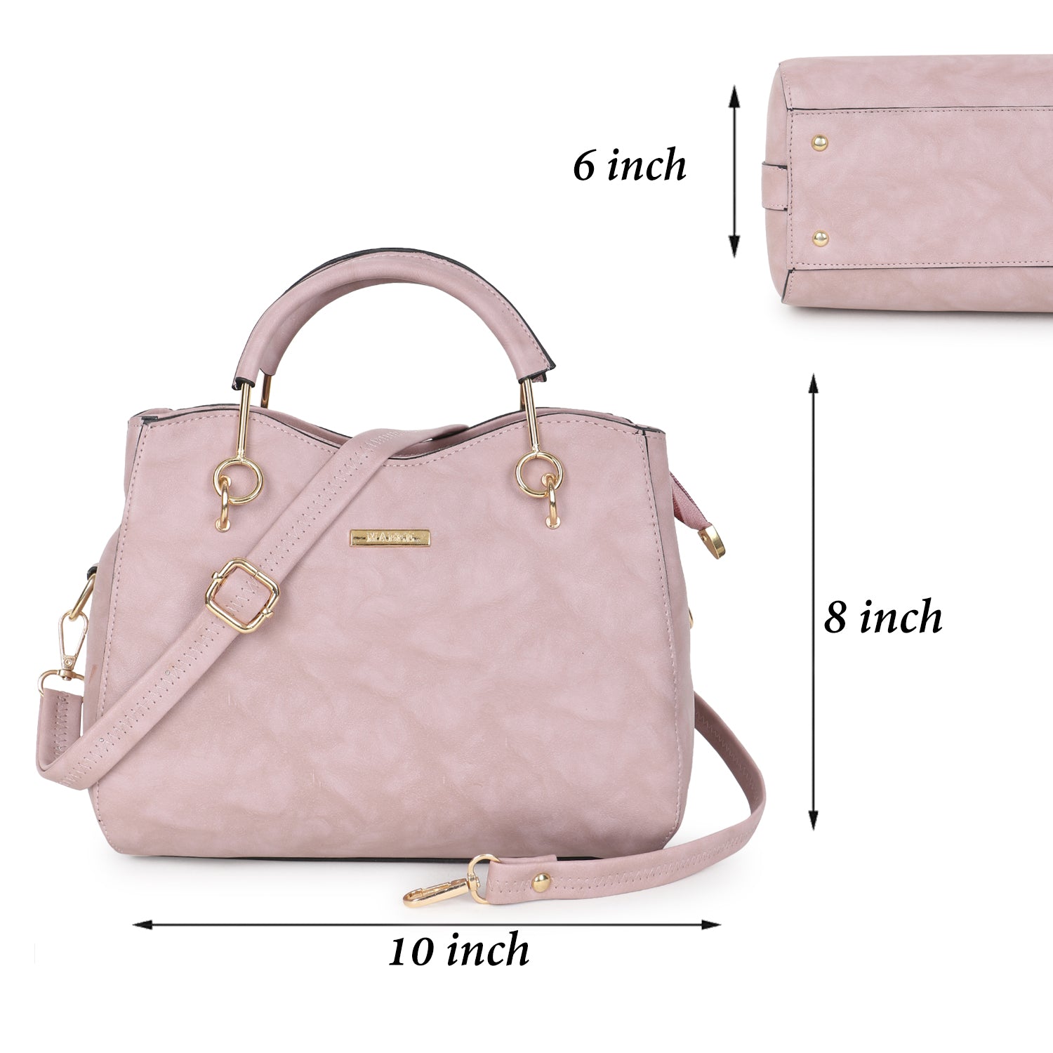 Blush Pink Structured Handheld Bag