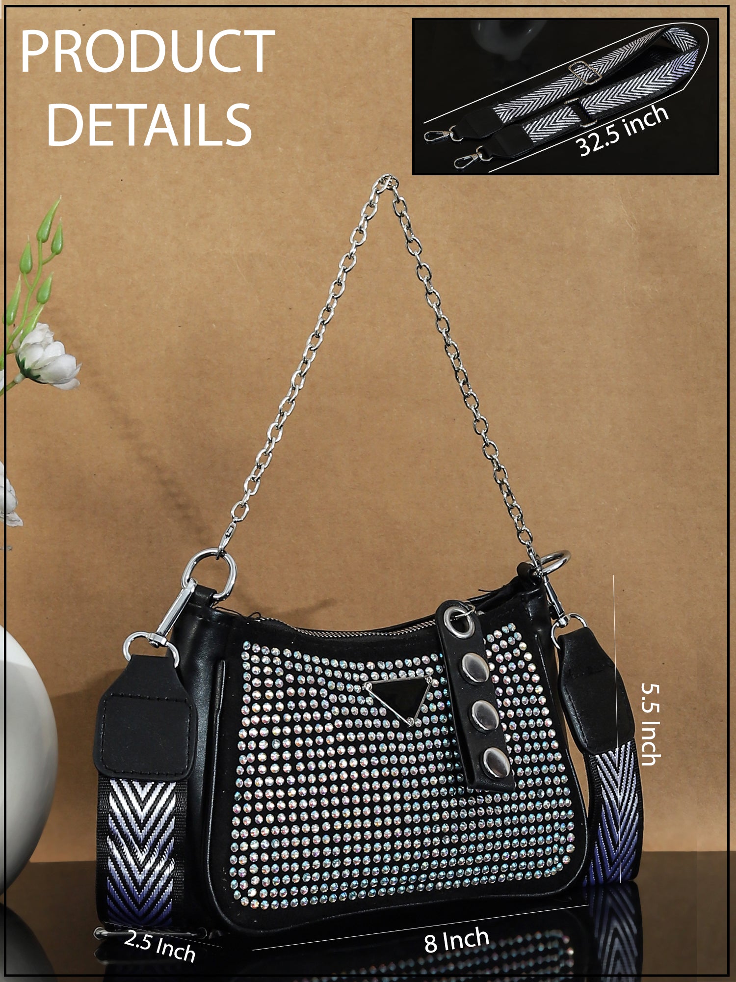PU Structured Sling Bag