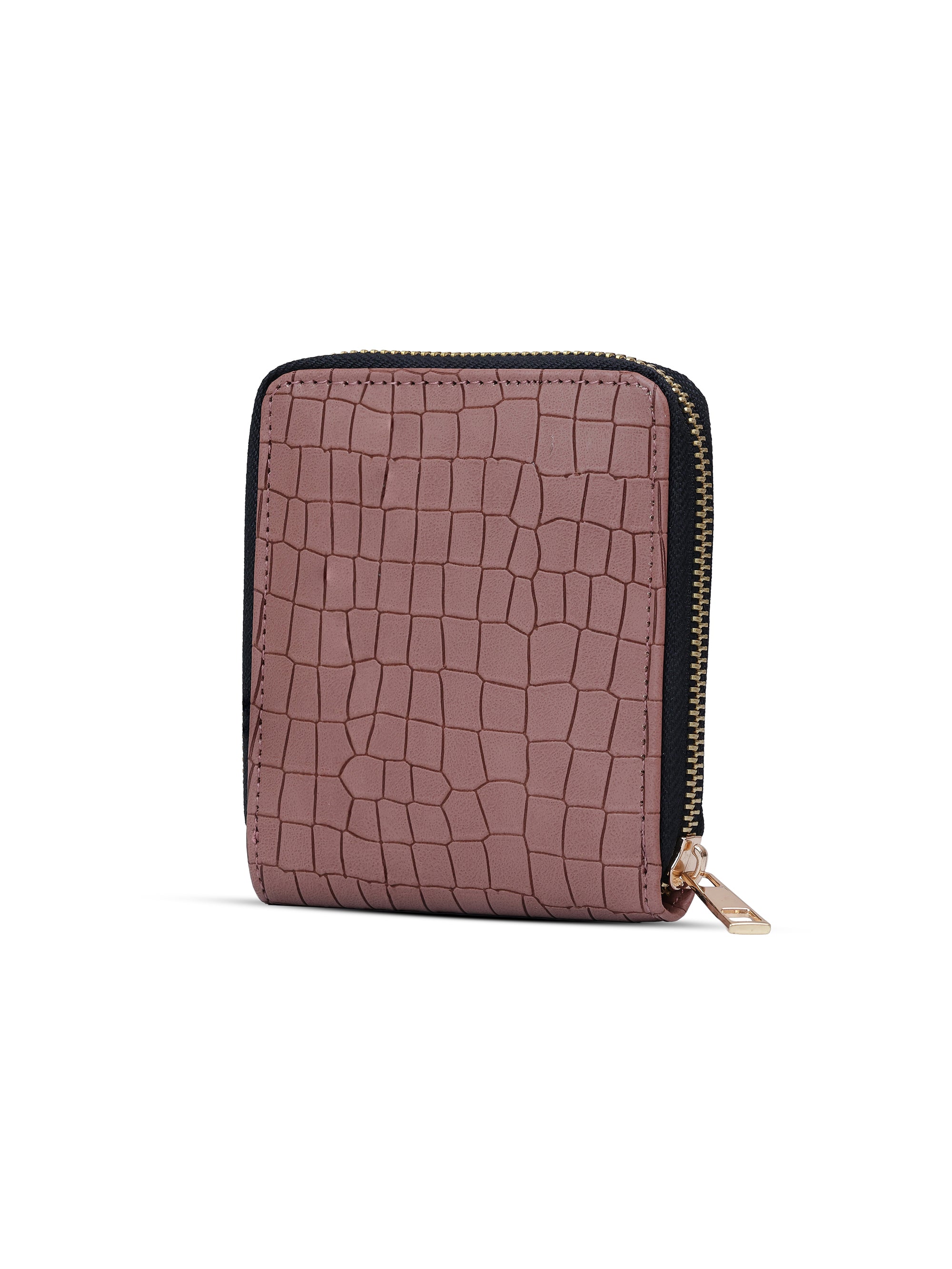 Women Abstract Textured PU Two Fold Wallet