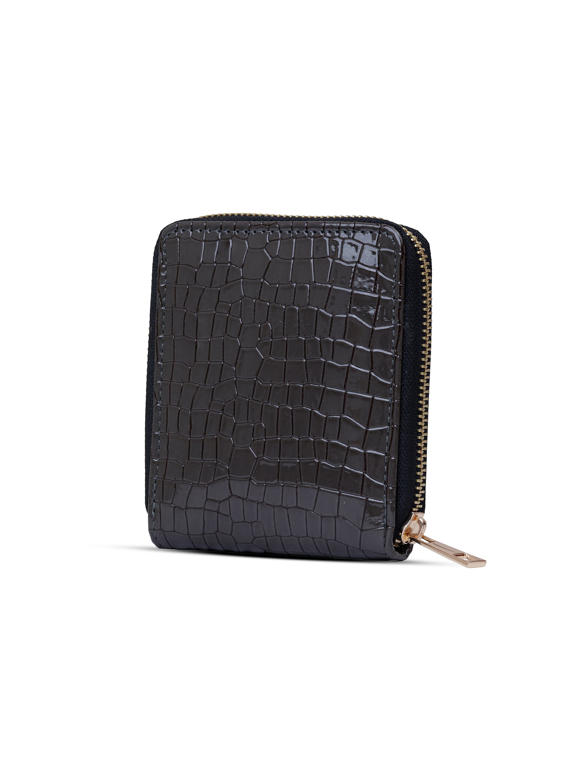 Women Abstract Textured PU Two Fold Wallet