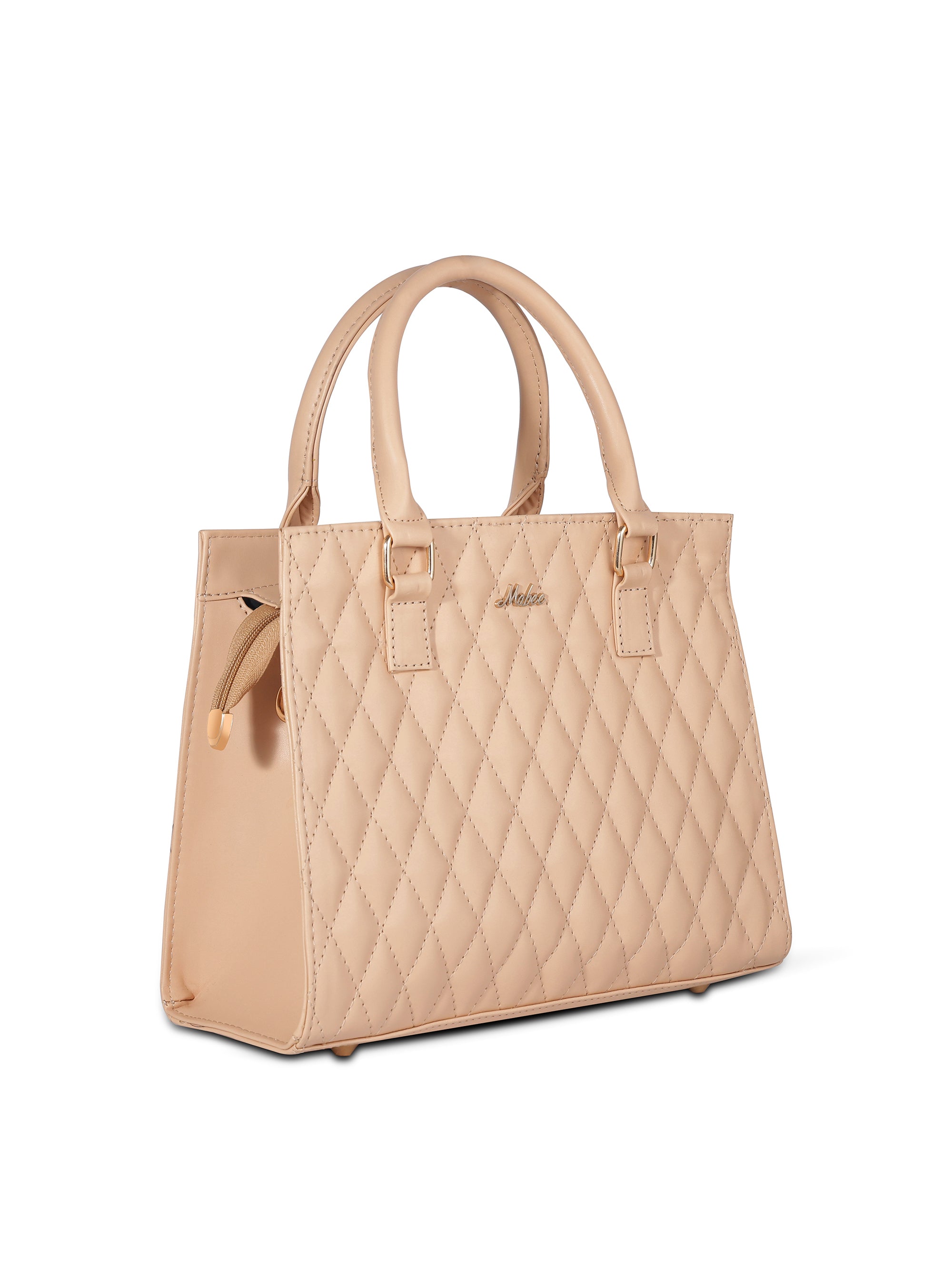 Cream Structured Handheld Bag
