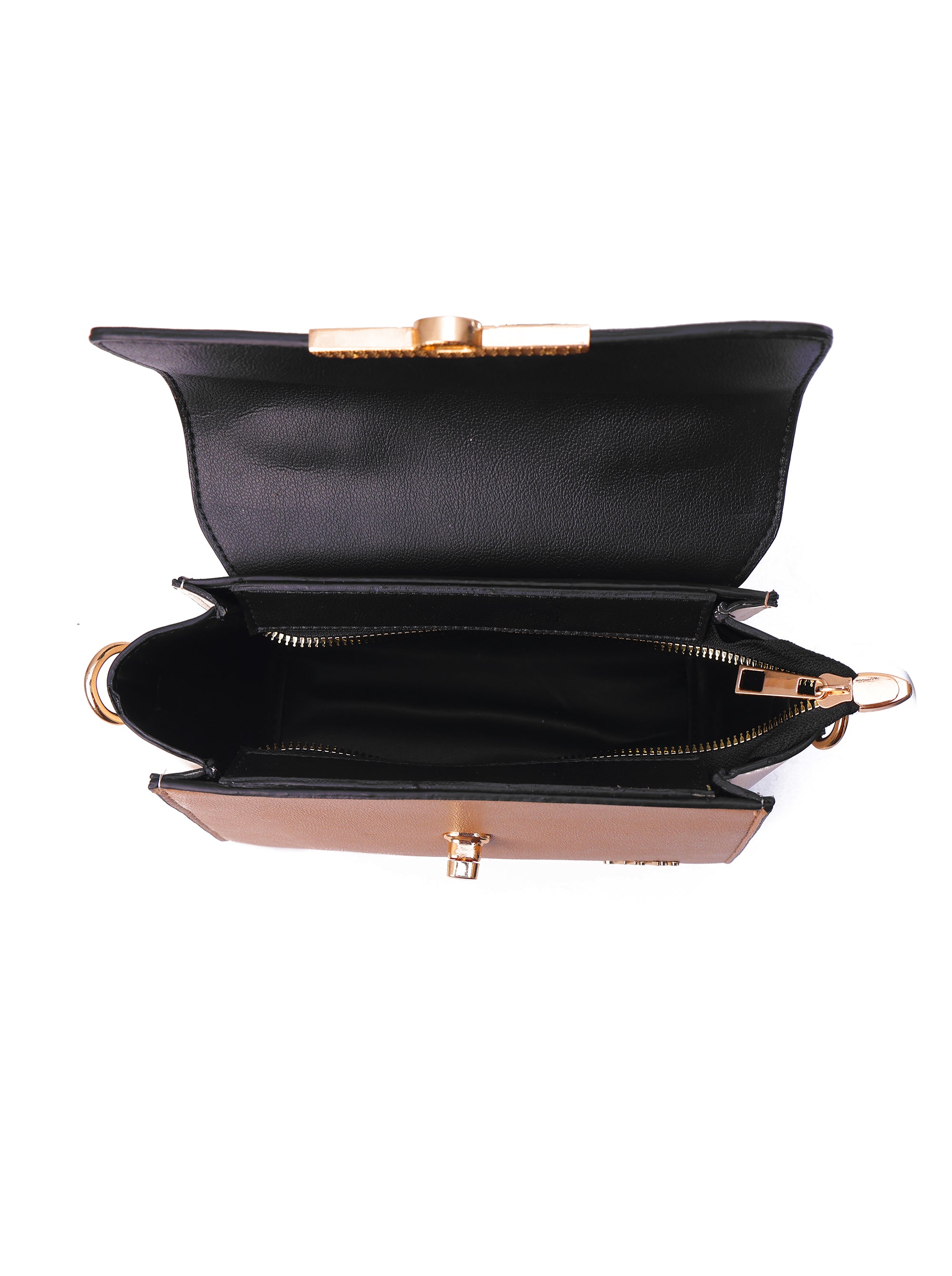 Beige Trilight Satchel