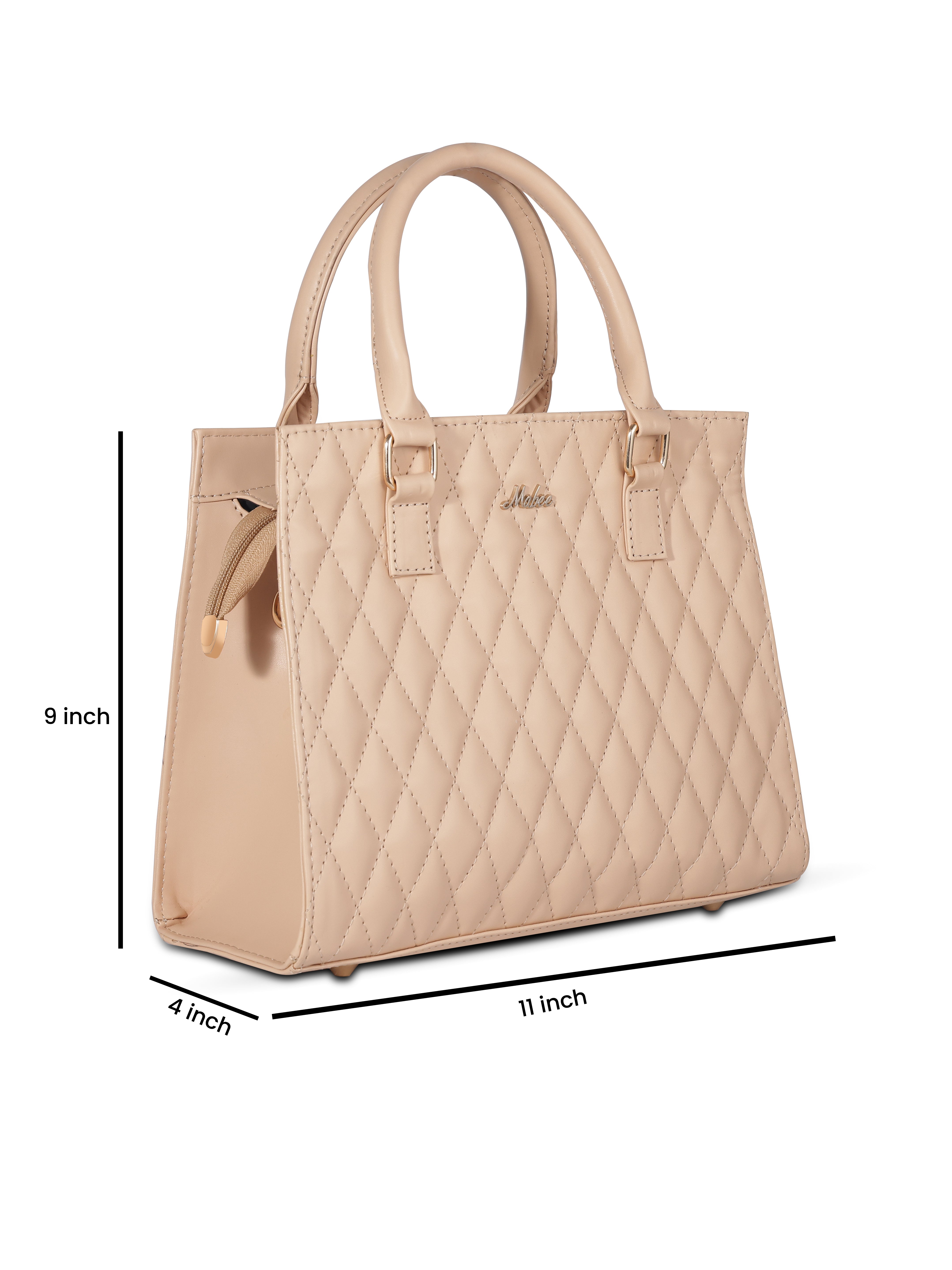 Cream Structured Handheld Bag