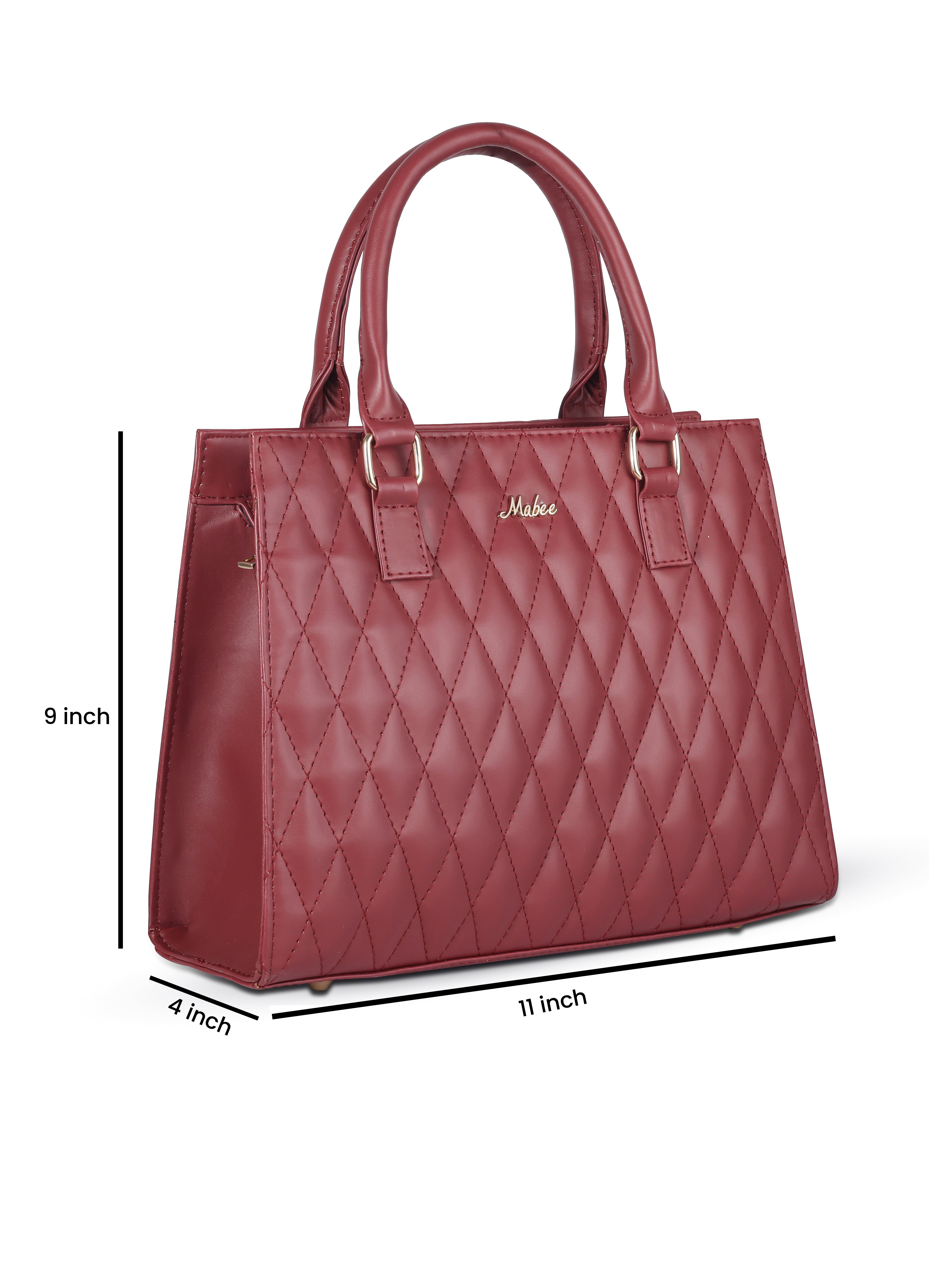Crimson Structured Handheld Bag