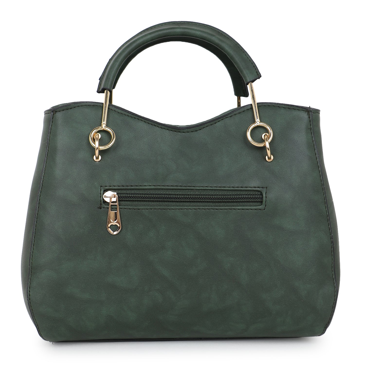 Olive Green Structured Handheld Bag