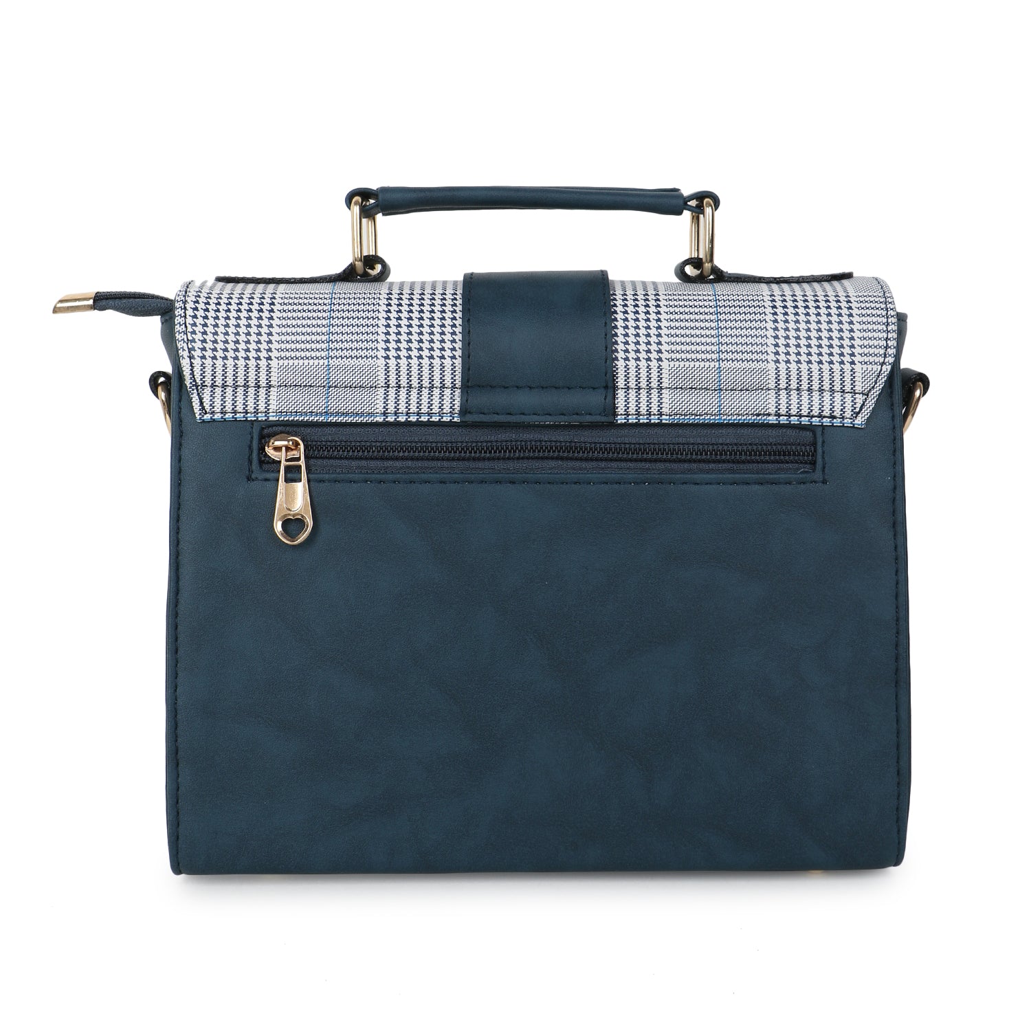 Blue Checked Sling Bag