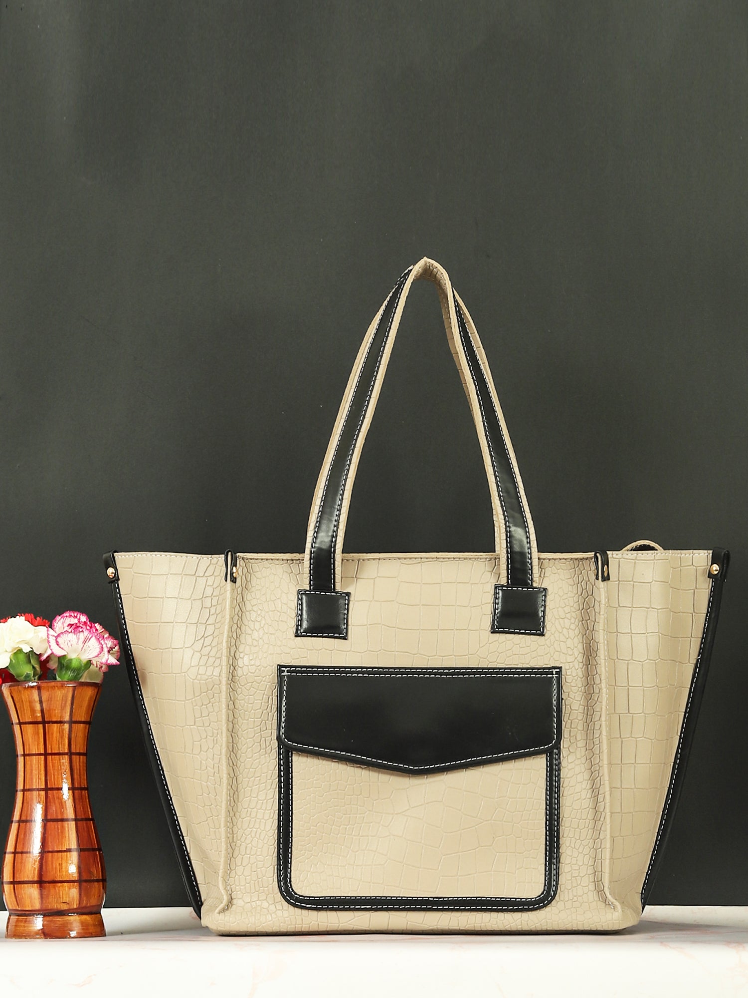 Bucket Tote Bag (Cream)
