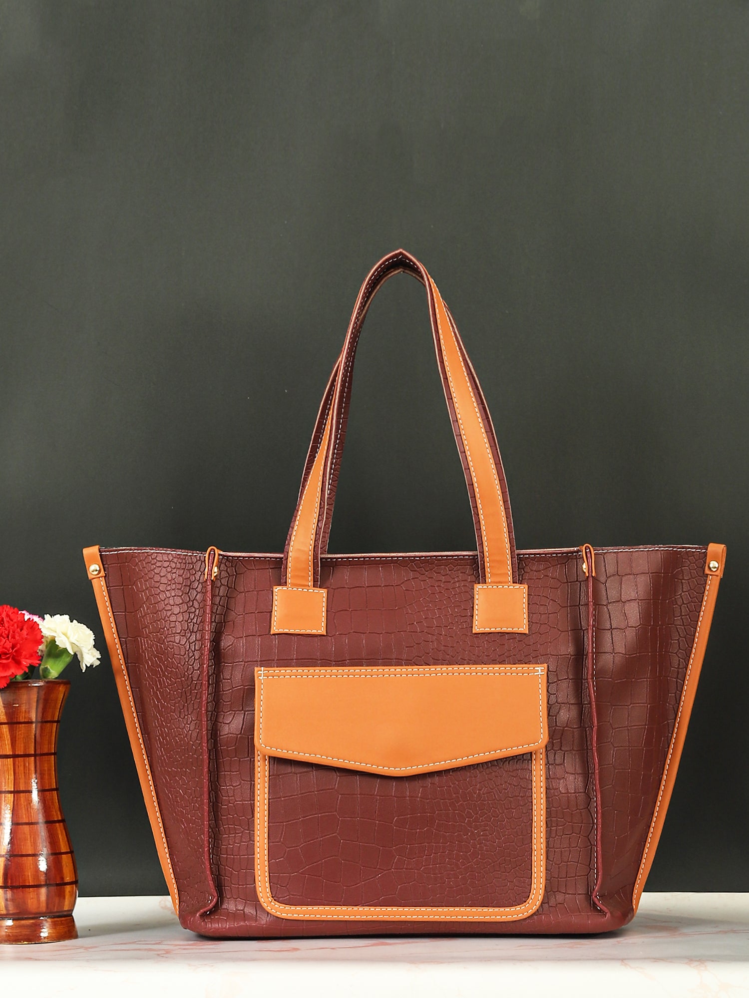 Bucket Tote Bag (Tan)