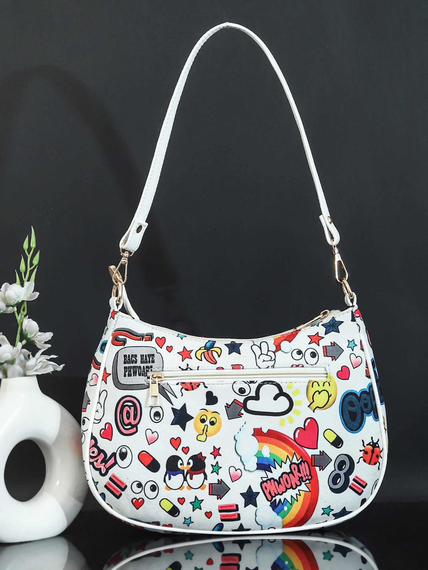 Printed Structured Sling Bag