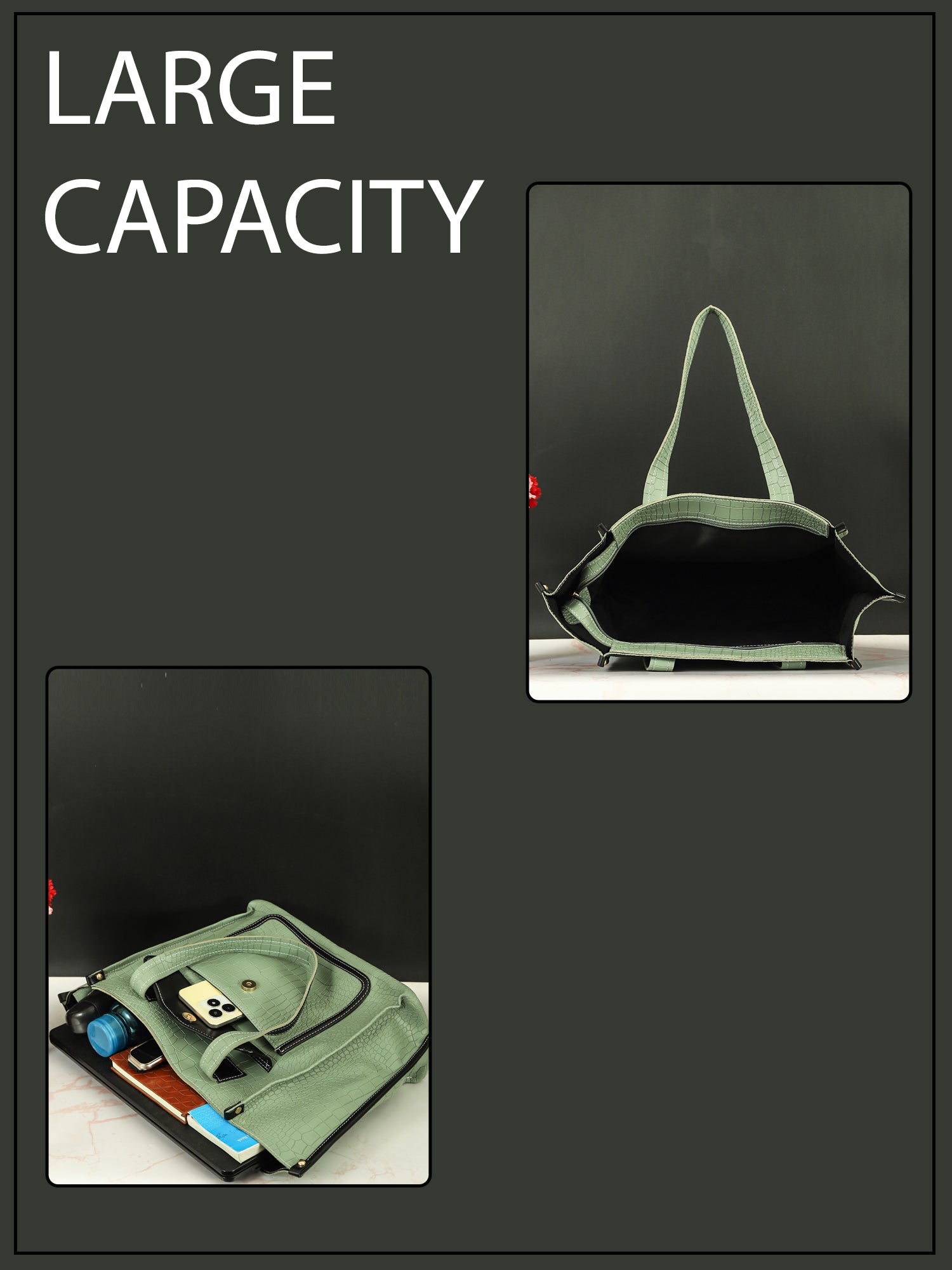 Bucket Tote Bag (Green)